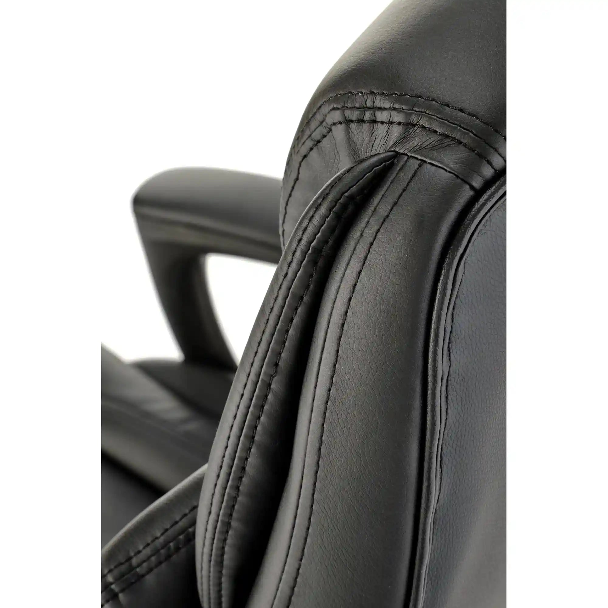 Scaun birou MARIO, negru, piele ecologica, 67x75x114/124 cm
