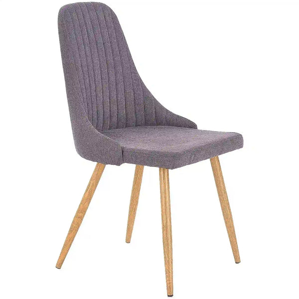 Scaun K285, gri inchis/stejar, stofa clasica/metal, 49X56X91 CM