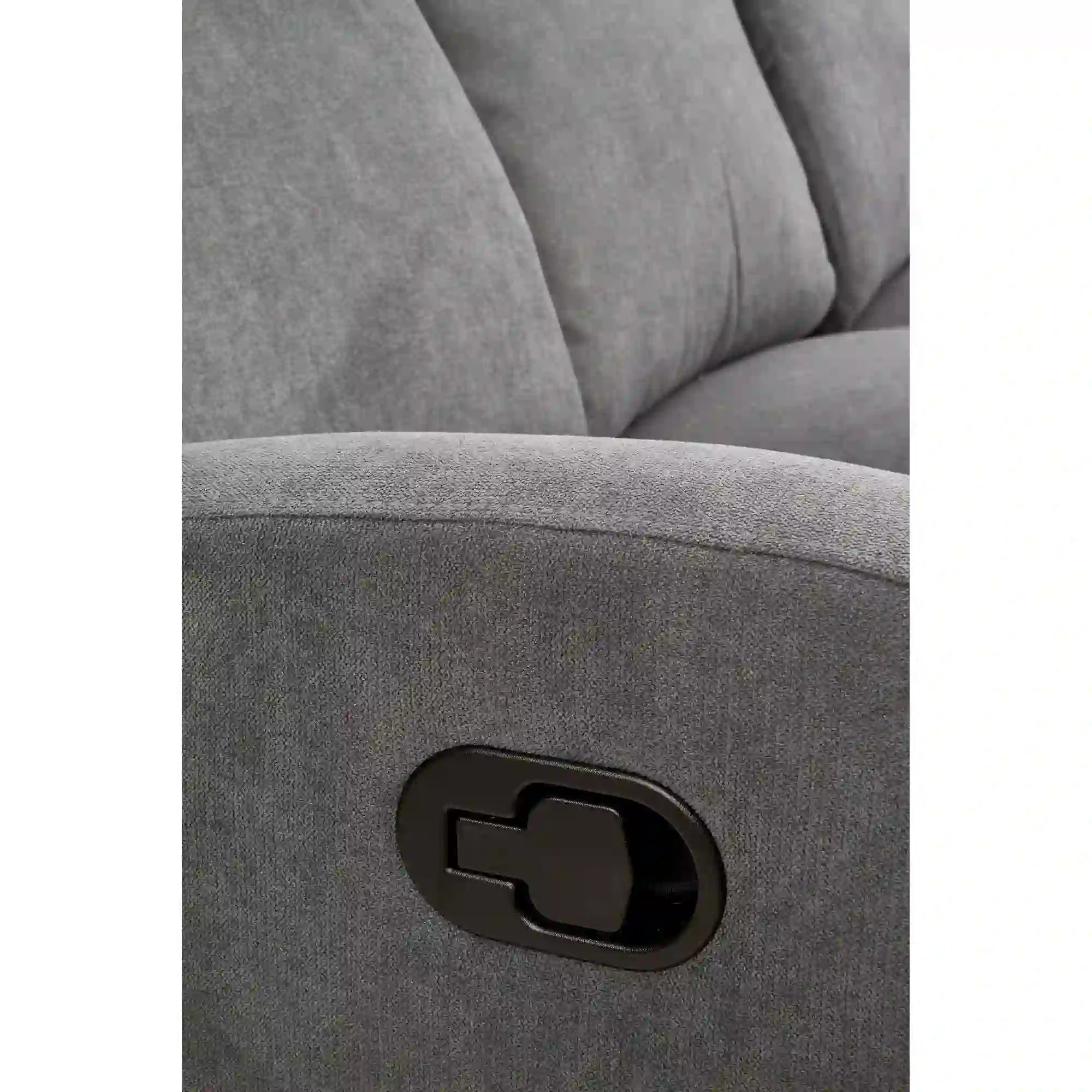Canapea pliabila OSLO 3S, gri inchis, stofa, 180x95/158x100/79 cm