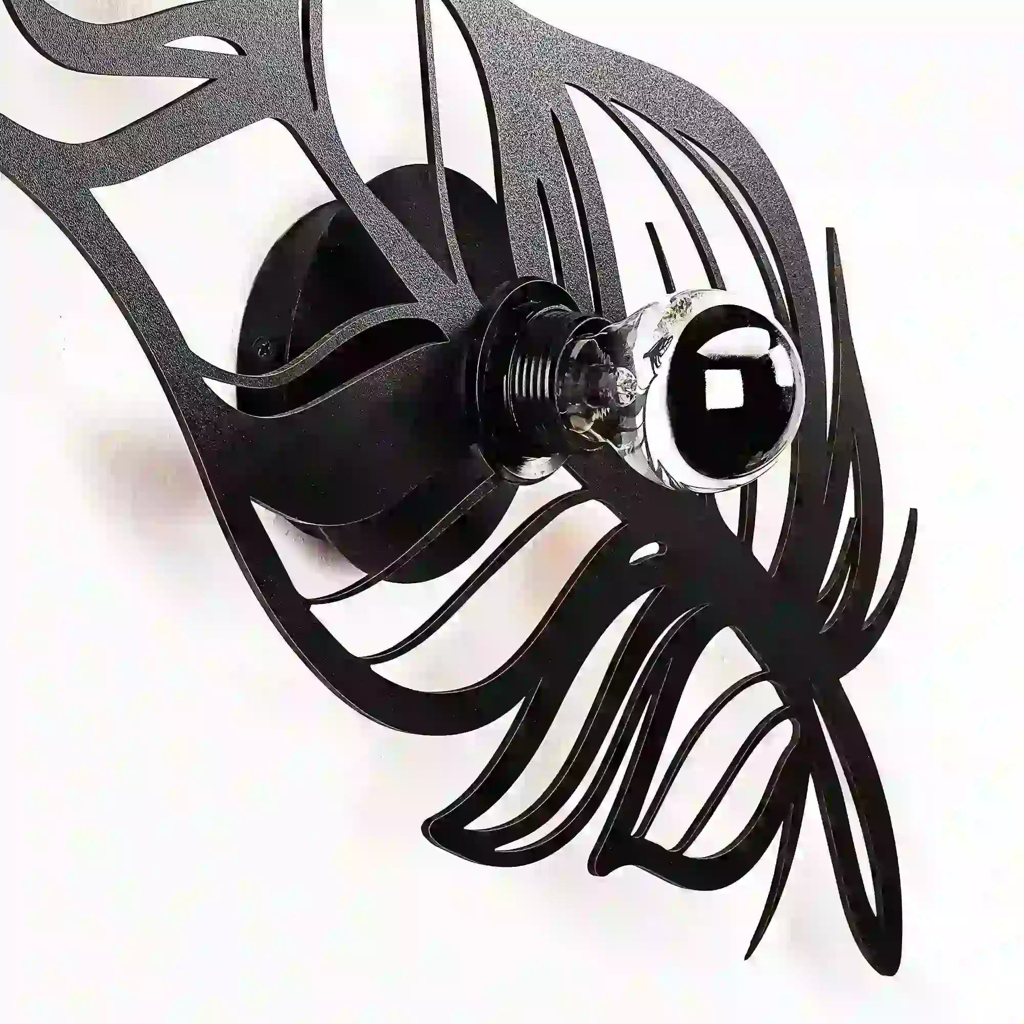 Aplica 585-A, negru, metal, 45x12x46 cm