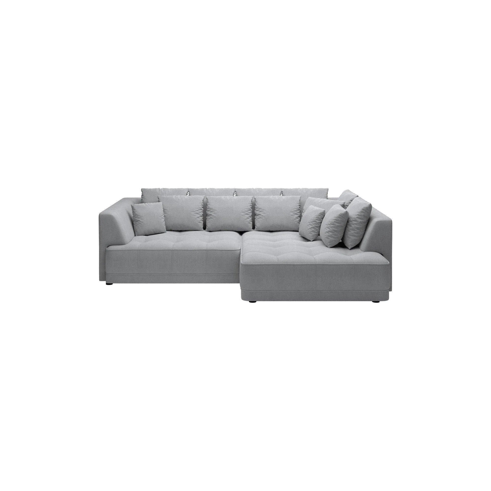 Coltar TIGA, sezlong dreapta, stofa catifelata verde menta - Salvador 12, Gama Premium, cu reglaj electric, 286x207x77 cm