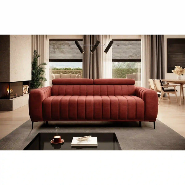 Canapea extensibila GANDI 140, personalizabil materiale gama Premium, cu tetiere reglabile, 207x102x95 cm