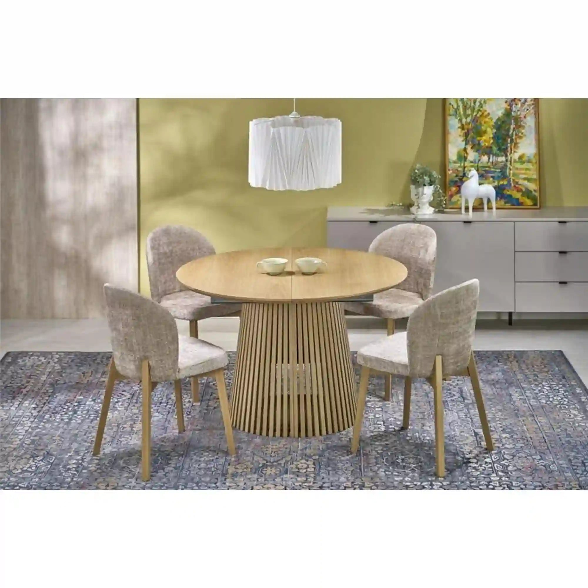 Masa extensibila FARGO, stejar, 120/210x120x77 cm