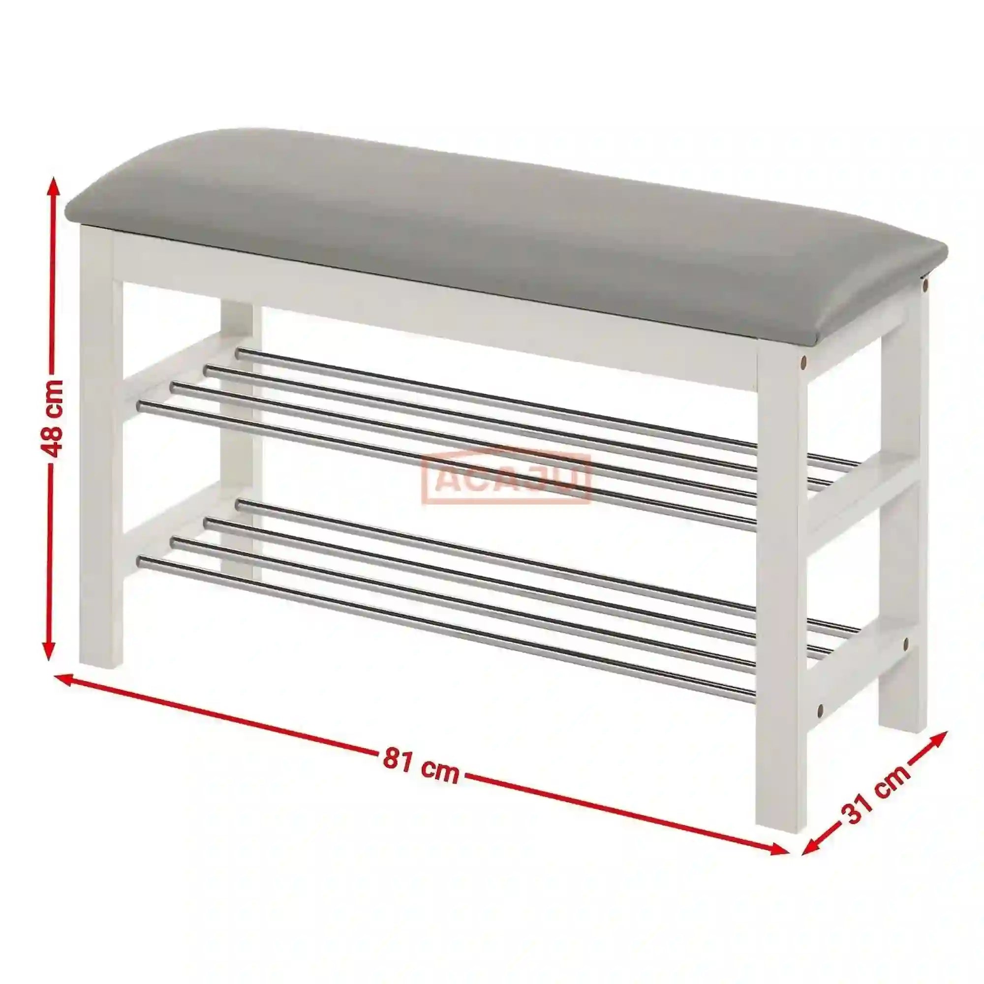 Pantofar ST11, gri/alb, 81x31x48 cm