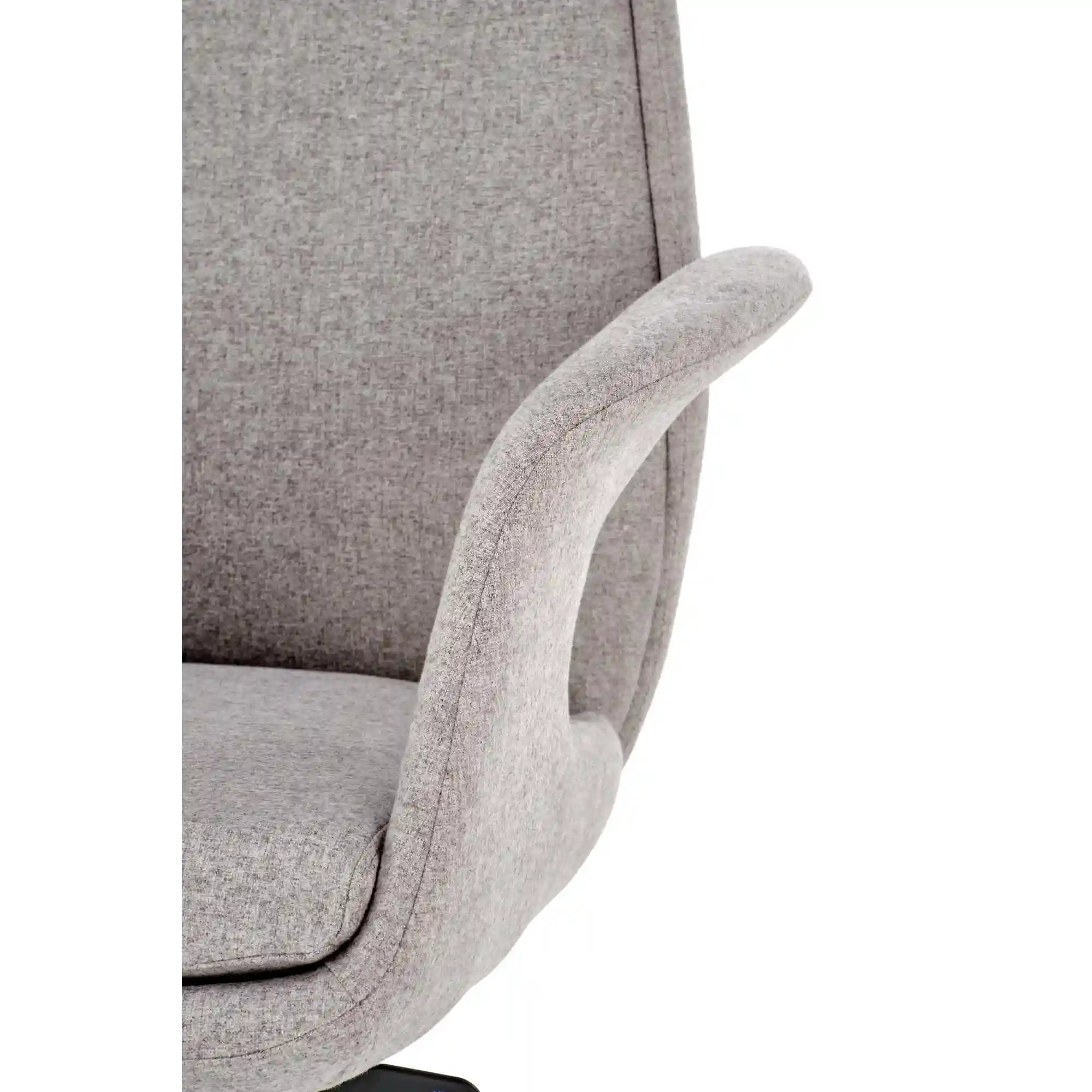 Scaun birou KEVIN, gri deschis, stofa clasica/metal, 74x68x118/125 cm