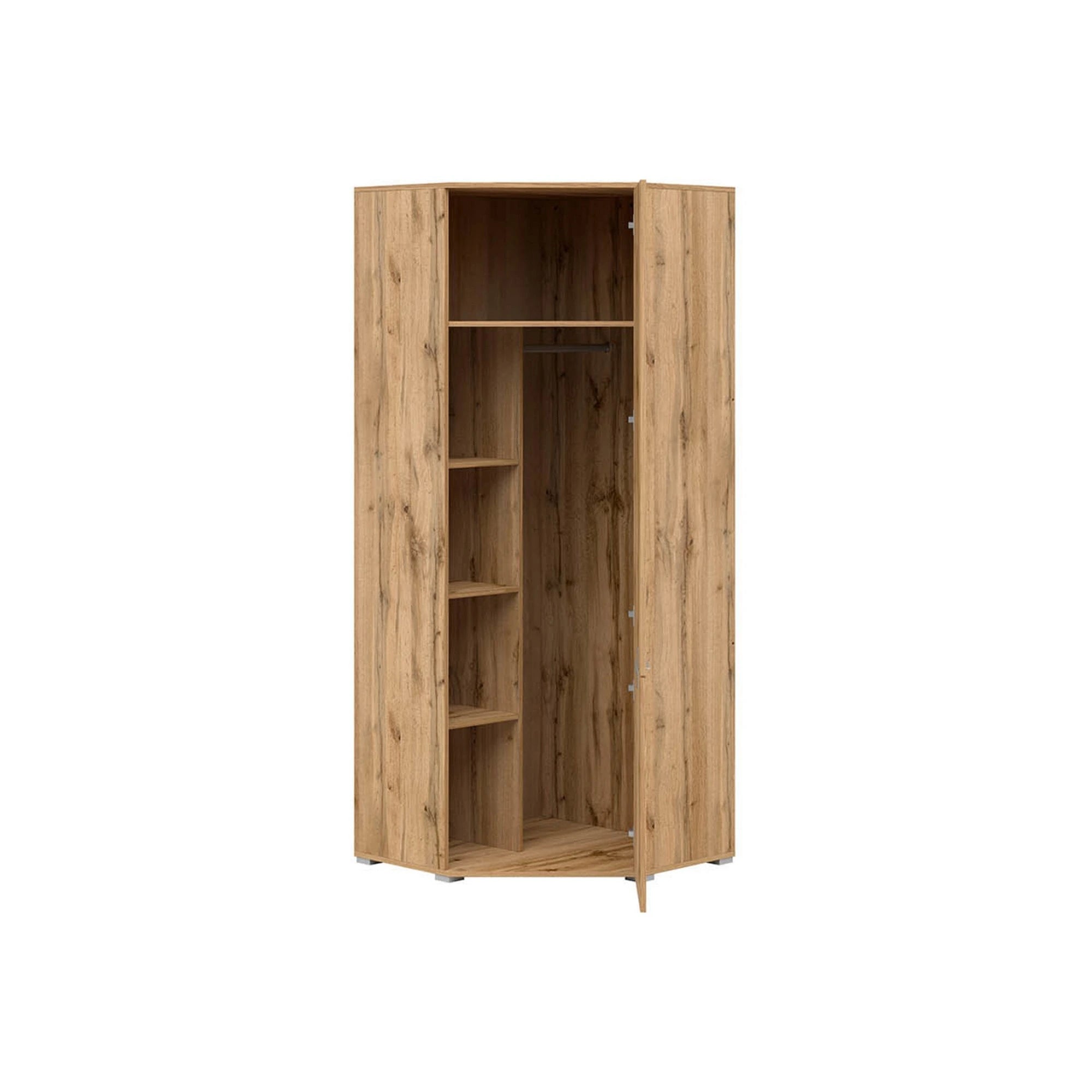 Dulap ZELE, stejar wotan, PAL, cu 2 usi, 78x78x195 cm