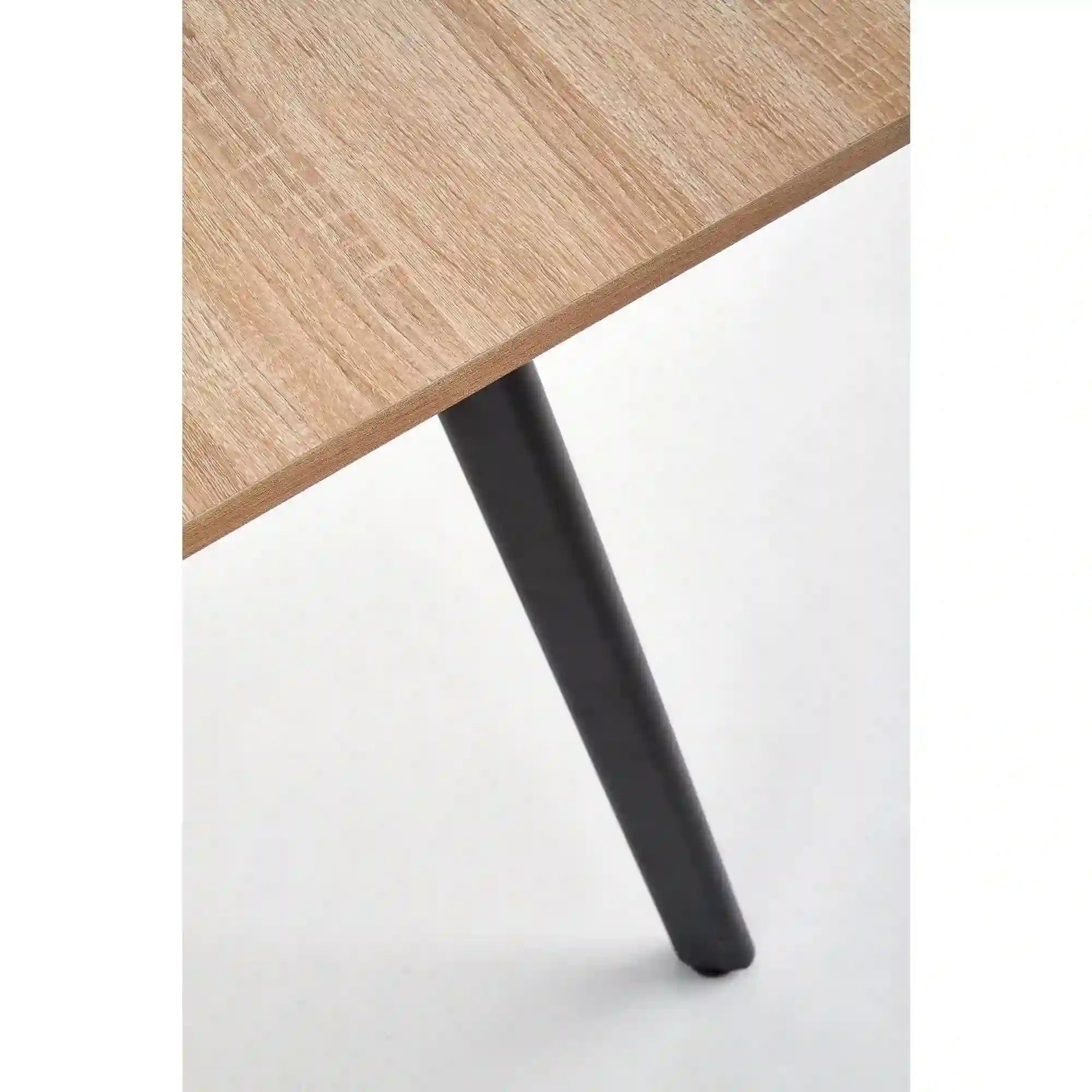 Masa extensibila ALBON, stejar sonoma/negru, 120/160x80x76 cm