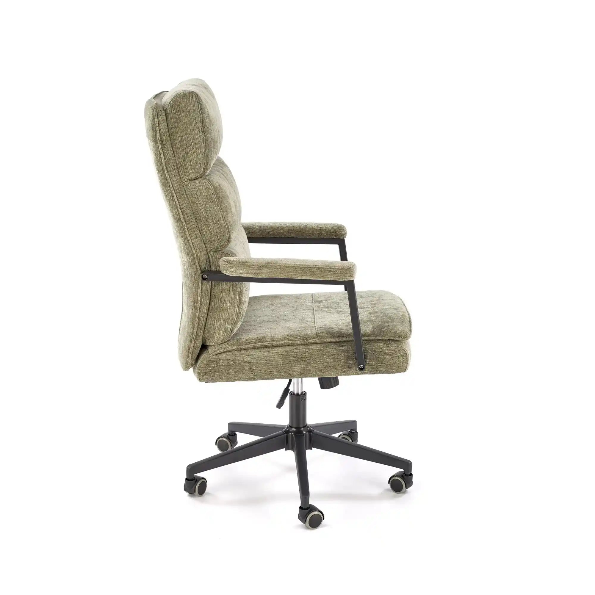 Scaun birou ADRIANO, verde olive, stofa clasica - Odin 77, 65x70x104/110 cm