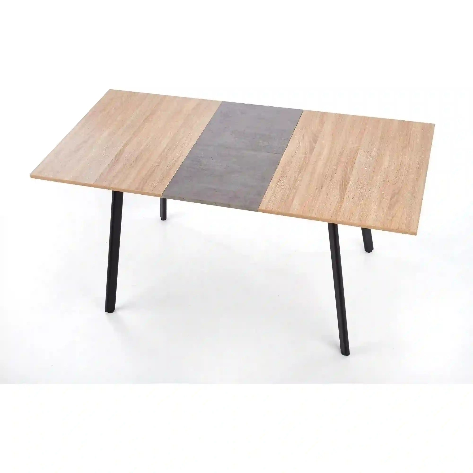 Masa extensibila ALBON, stejar sonoma/negru, 120/160x80x76 cm