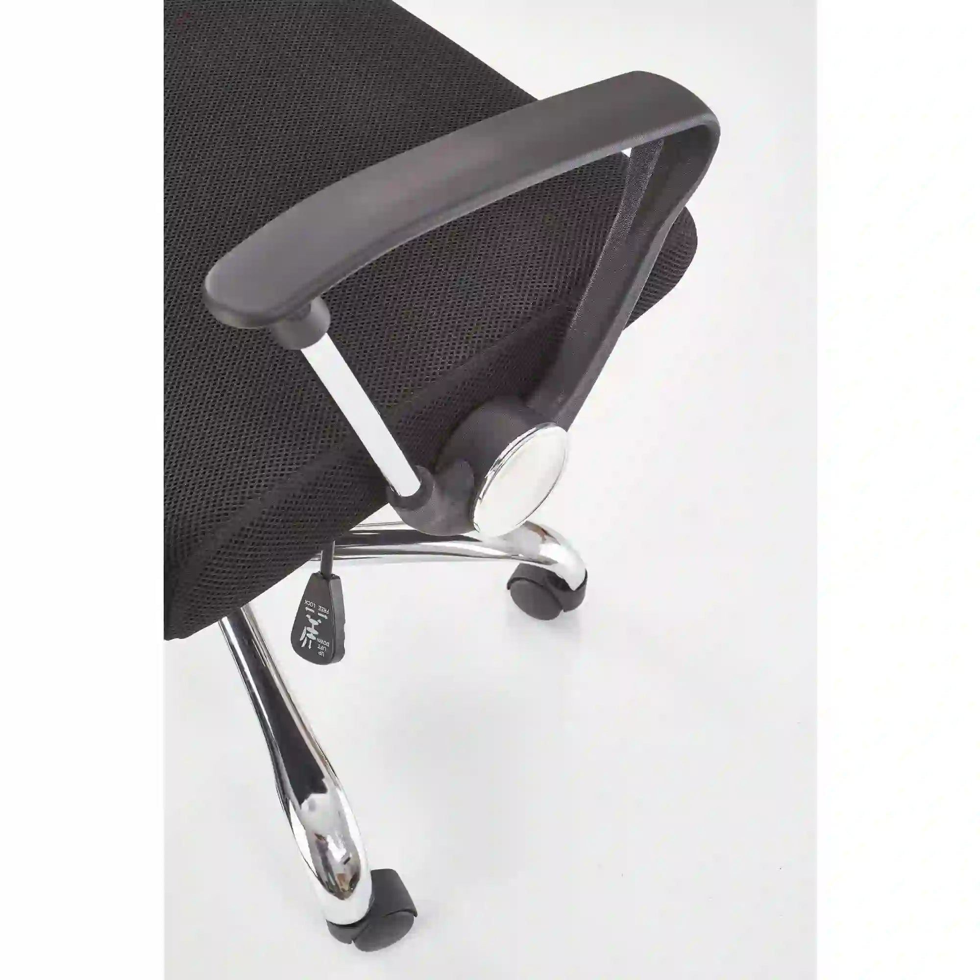 Scaun de birou TONY, negru, stofa/plasa, 58x56x92/102 cm