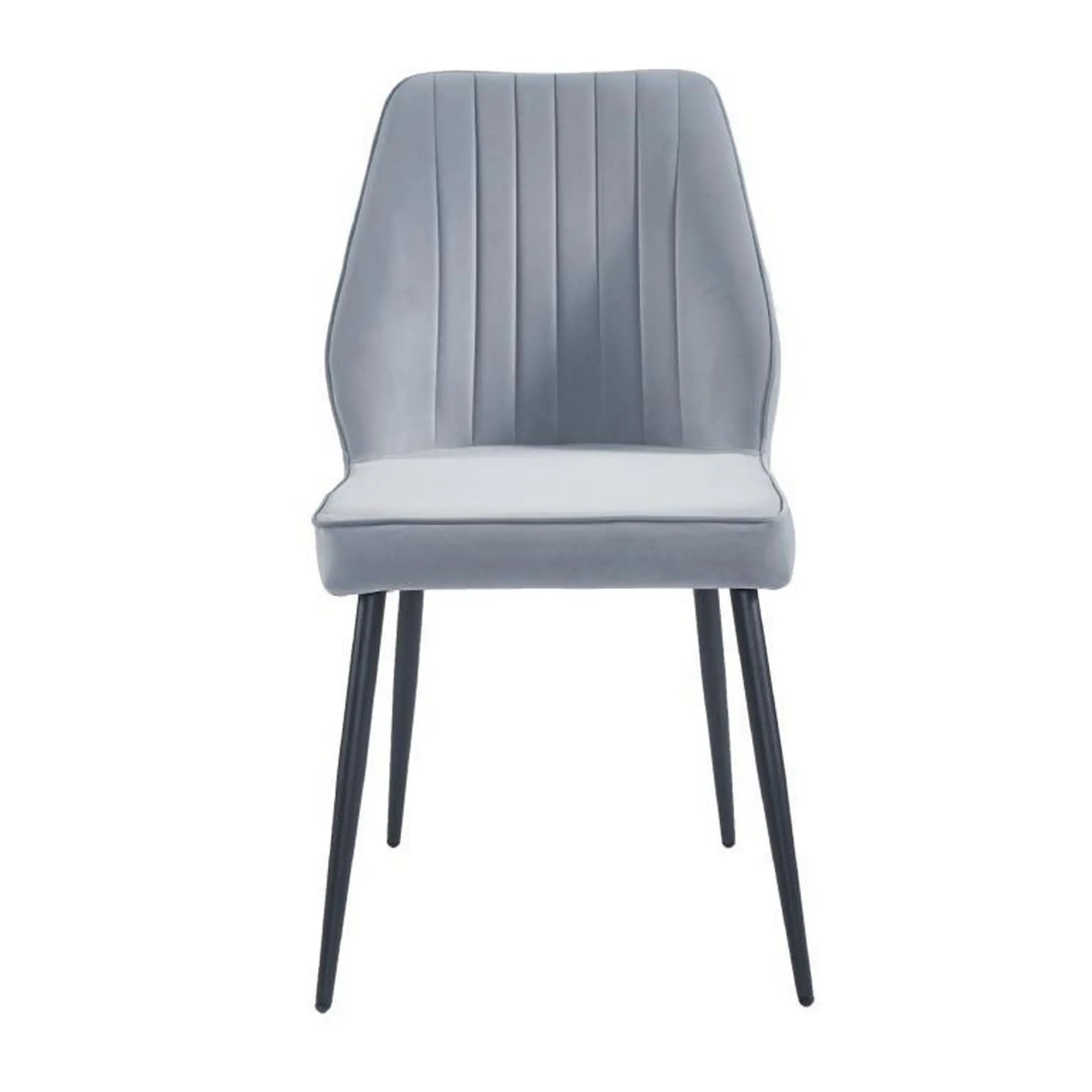 Scaun DEX, gri deschis/negru, stofa catifelata/metal, 61x49x86 cm