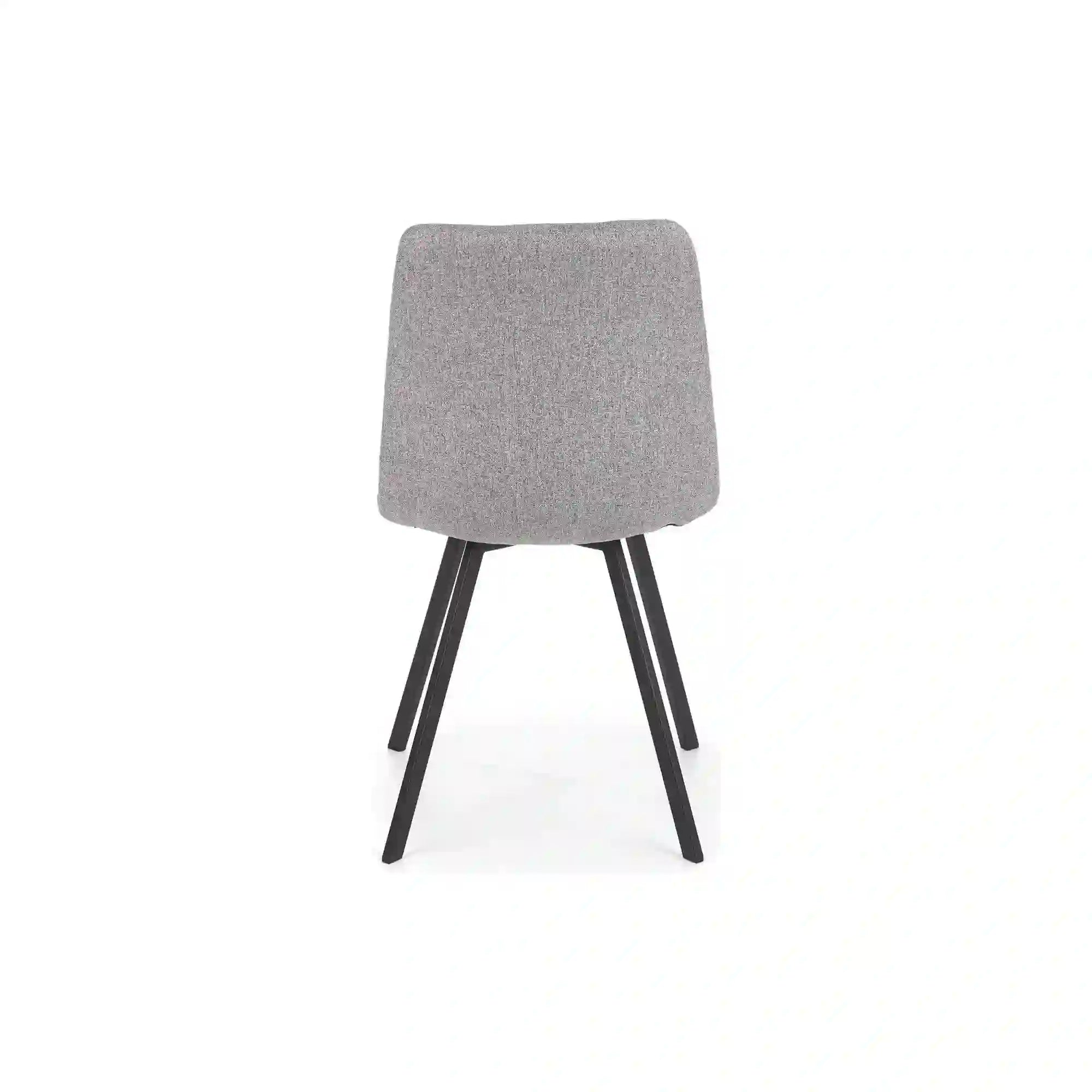 Scaun tapitat K402, gri/negru, stofa clasica/metal, 45x55x86 cm