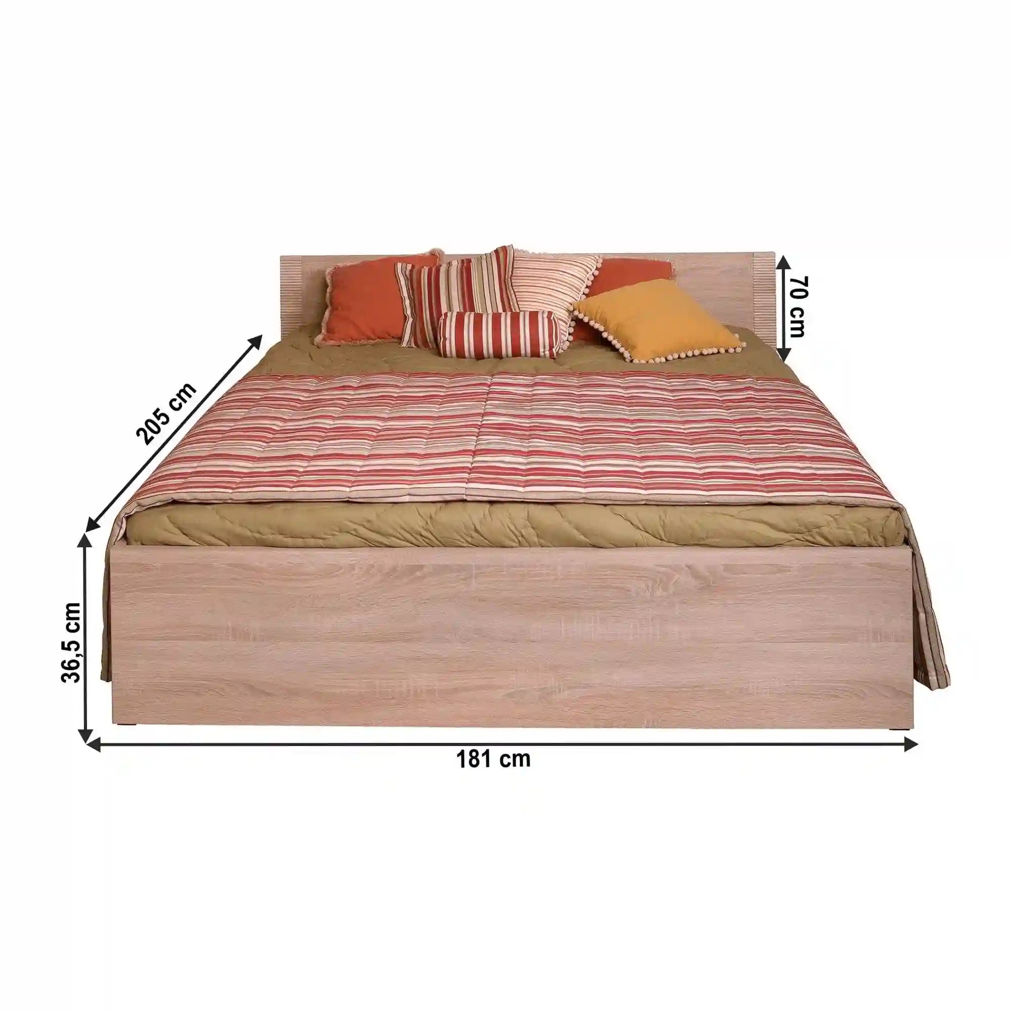 Cadru pat GRAND TIP 20, 160x200, stejar sonoma, DTD laminat