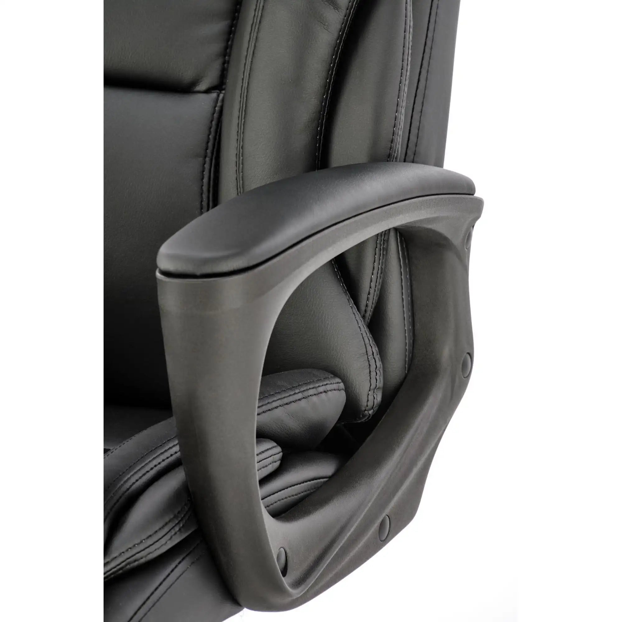 Scaun birou MARIO, negru, piele ecologica, 67x75x114/124 cm
