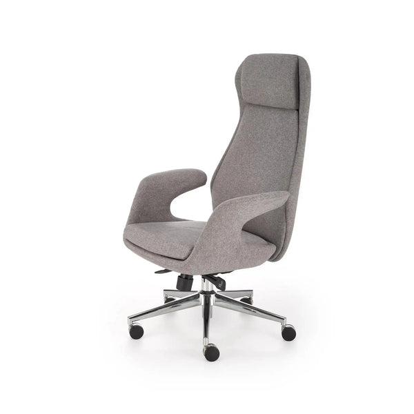 Scaun birou KEVIN, gri deschis, stofa clasica/metal, 74x68x118/125 cm