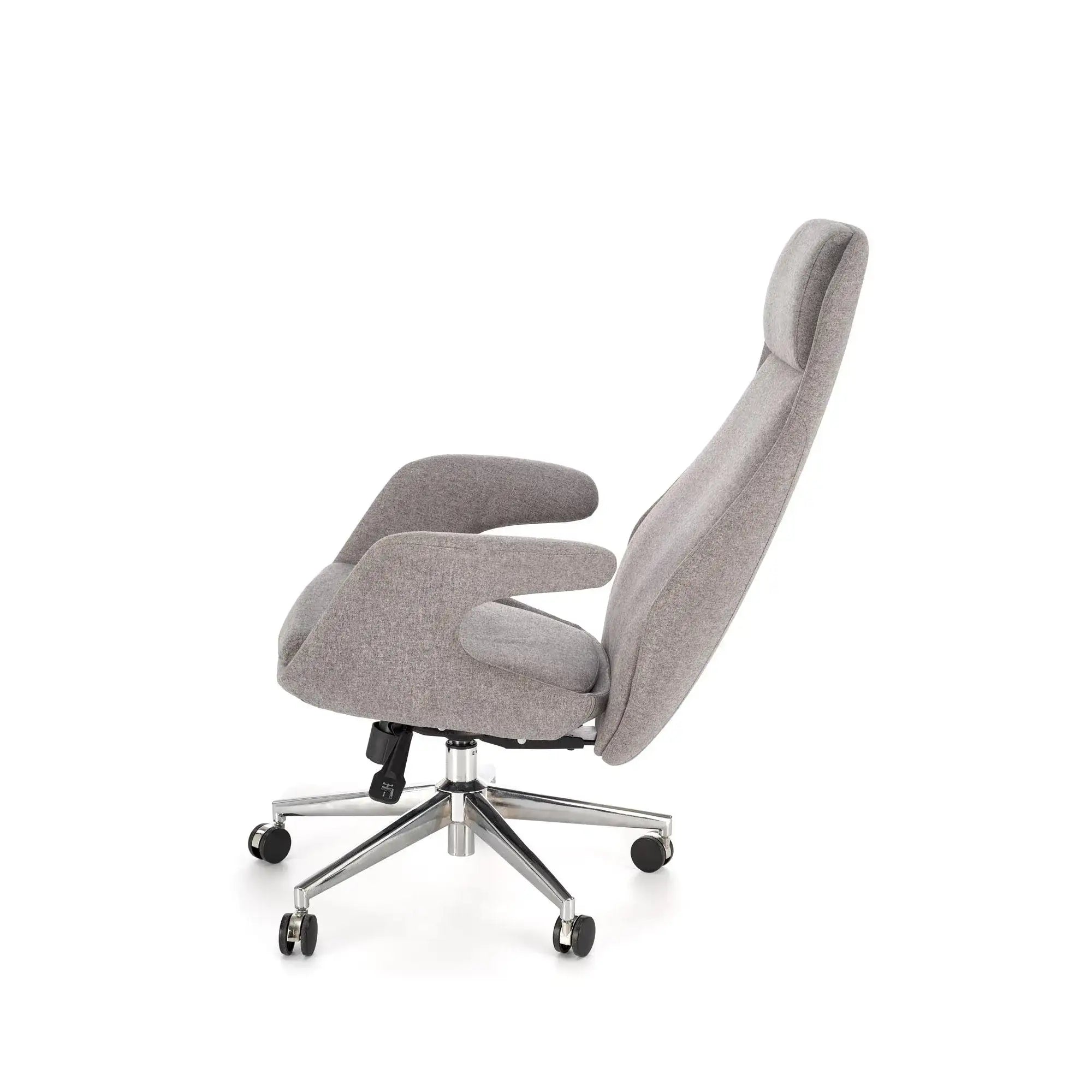 Scaun birou KEVIN, gri deschis, stofa clasica/metal, 74x68x118/125 cm