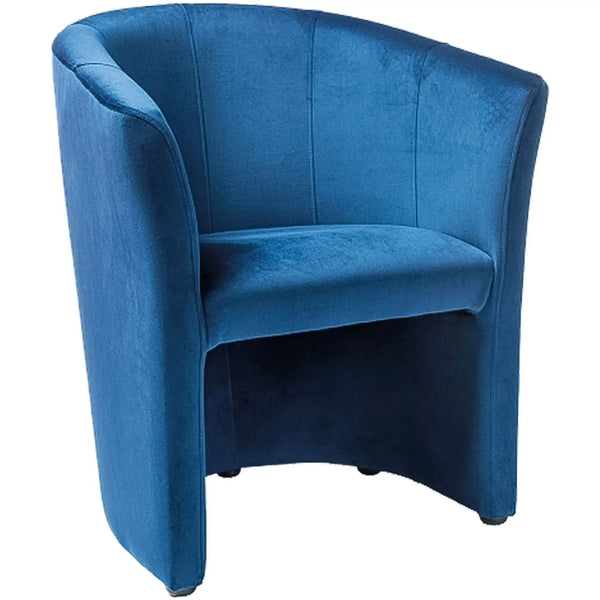 Fotoliu TM-1, stofa catifelata albastru - Bluvel 86, 67x60x76 cm