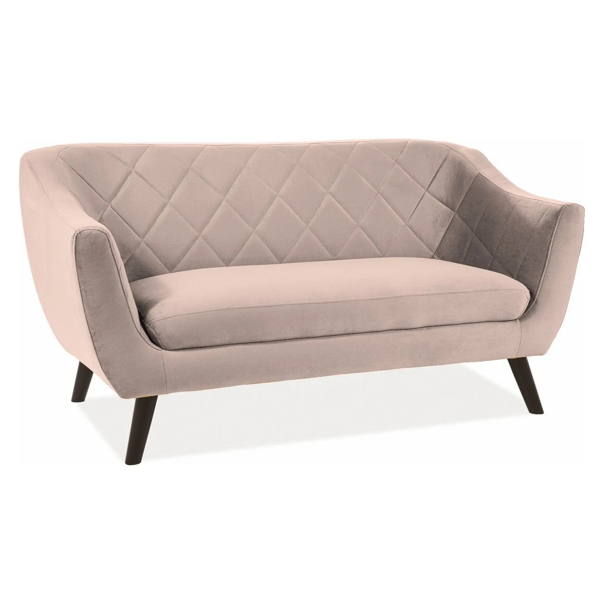 Canapea MOLLY, bej - Bluvel 28, stofa catifelata, 160x85x83 cm