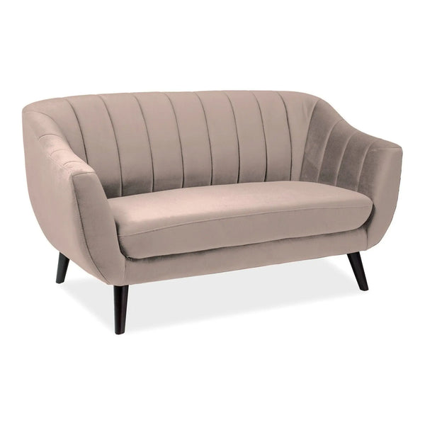 Canapea ELITE 2, bej - Bluvel 28, stofa catifelata, 153x85x83 cm
