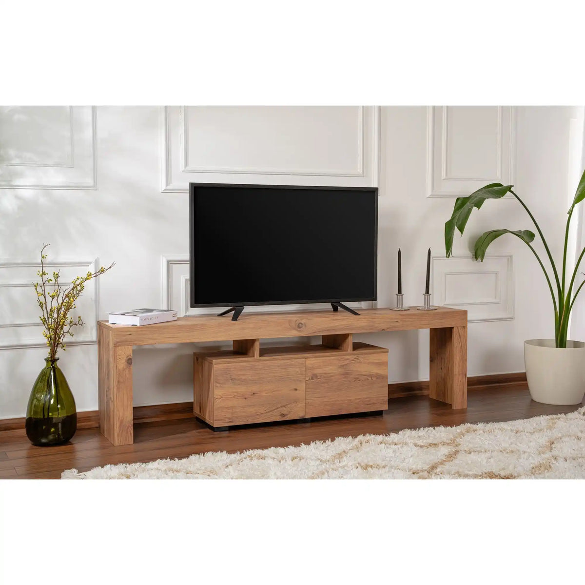 Comoda TV ENCLAVE, pin, PAL, 180x32x50 cm