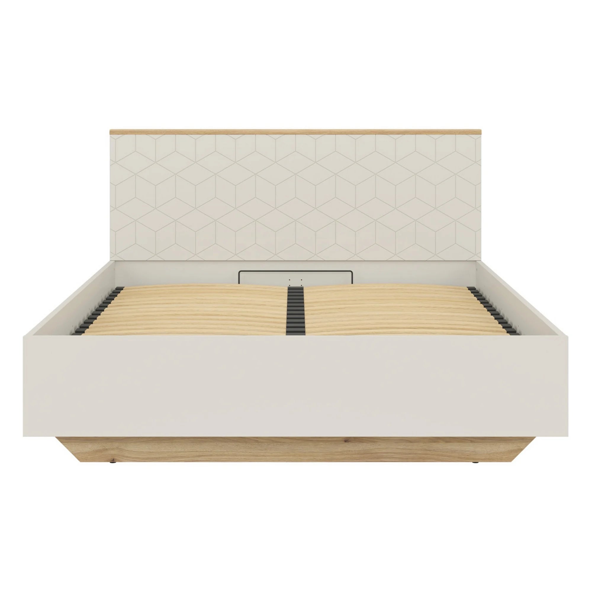 Pat GLAMOUR 160x200, casmir/stejar, PAL, cu somiera