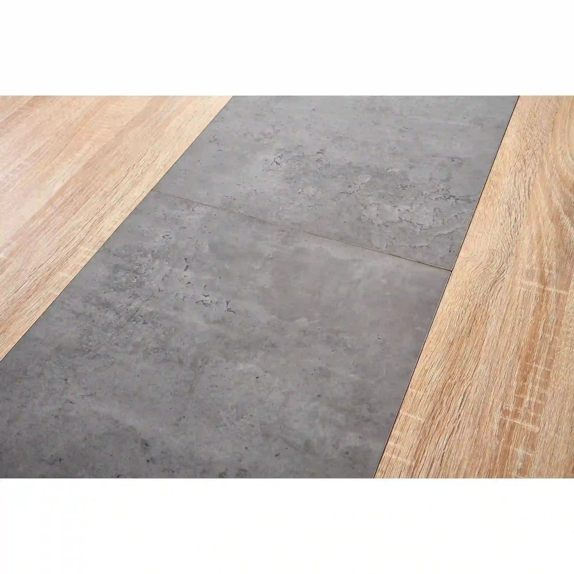 Masa extensibila ALBON, stejar sonoma/negru, 120/160x80x76 cm