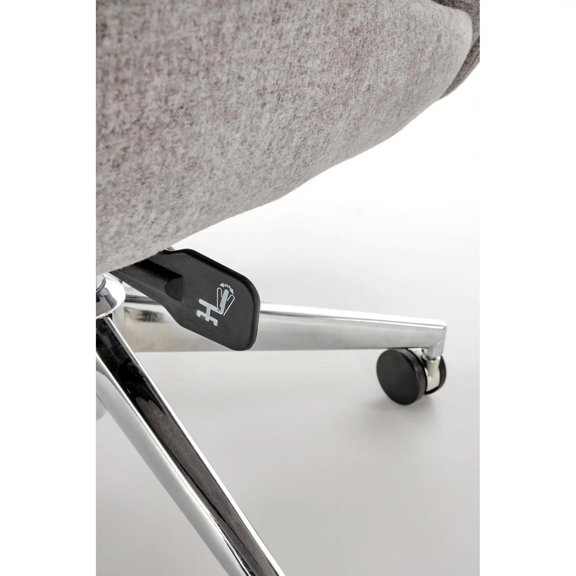 Scaun birou KEVIN, gri deschis, stofa clasica/metal, 74x68x118/125 cm