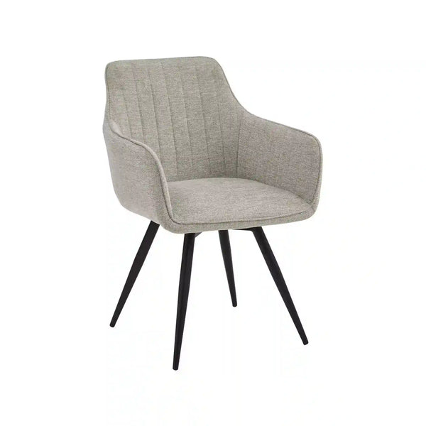 Scaun BALLO, gri/negru, stofa clasica/metal, 56x58x84 cm