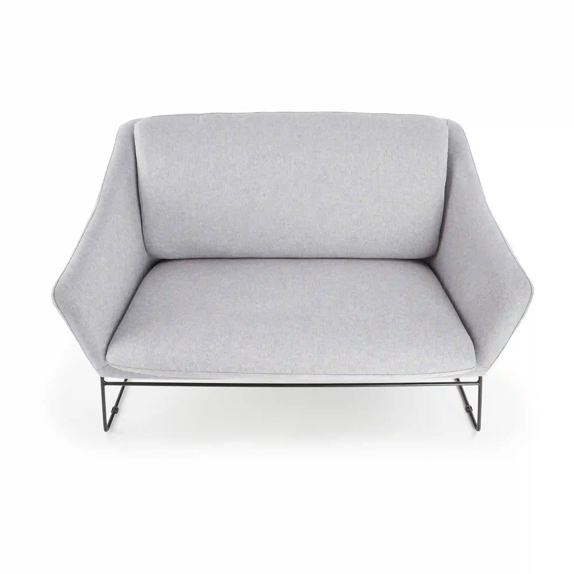 Canapea SOFT XL, gri deschis/negru, stofa/metal, 125x77x83 cm