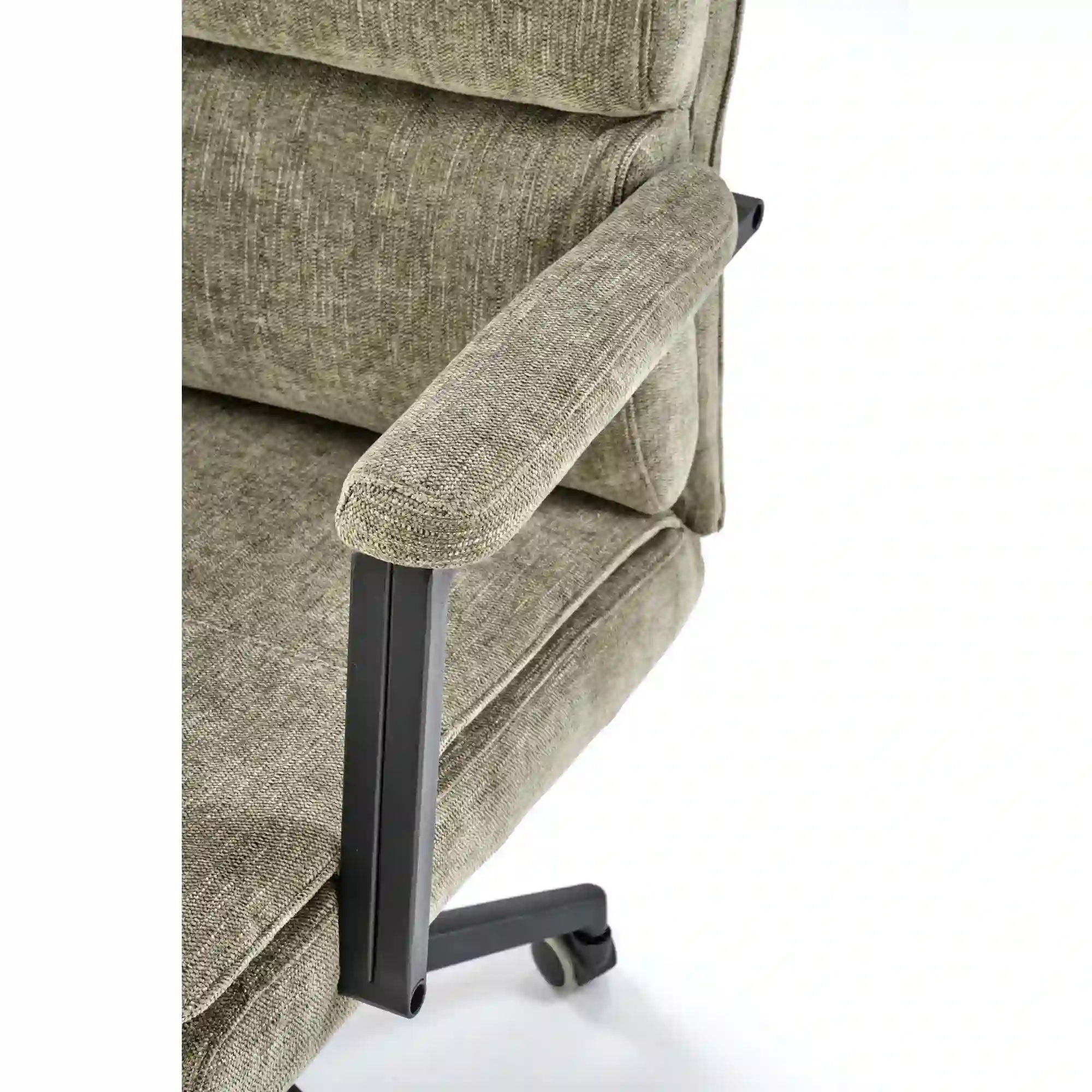Scaun birou ADRIANO, verde olive, stofa clasica - Odin 77, 65x70x104/110 cm