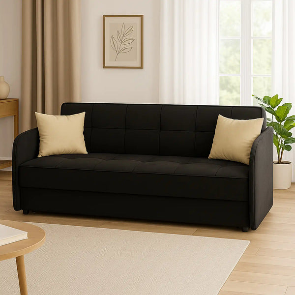Canapea extensibila MOLINA 160, stofa catifelata gri - Babyface 12, cu lada depozitare, 180x110x90 cm
