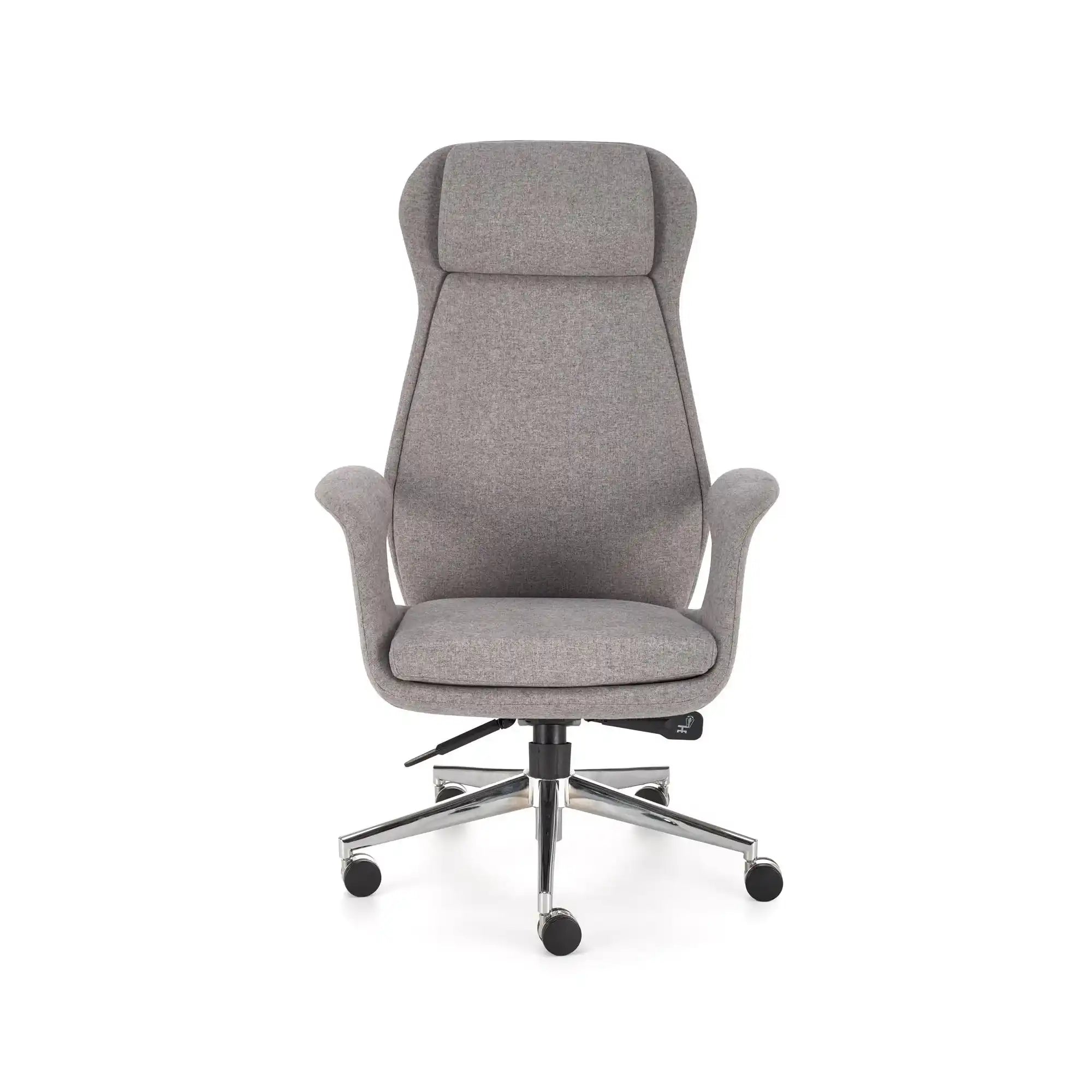Scaun birou KEVIN, gri deschis, stofa clasica/metal, 74x68x118/125 cm