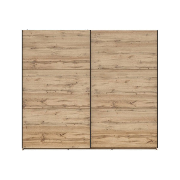 Dressing TETRIX, stejar wotan, PAL, cu 2 usi, 220x60x196 cm