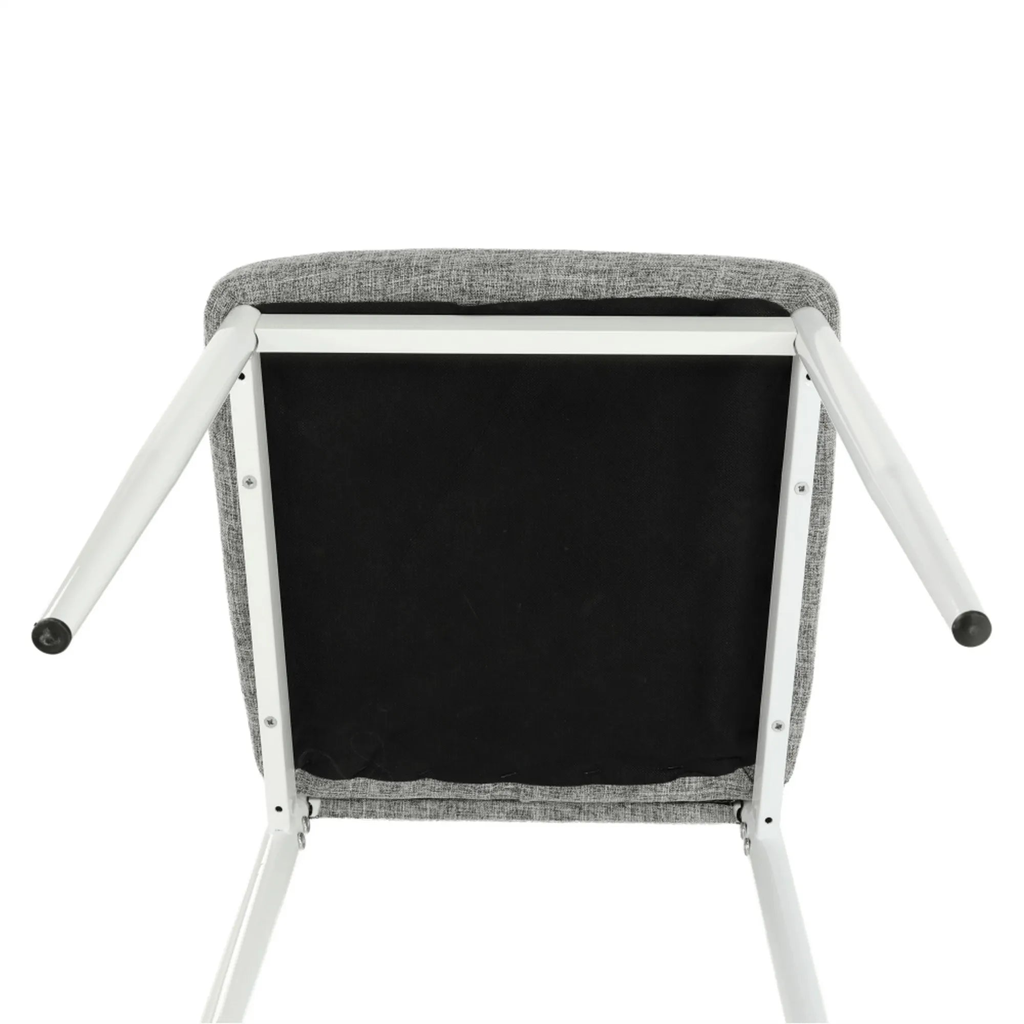 Scaun COLETA NOVA, gri/alb, textil/metal, 41x49x96 cm