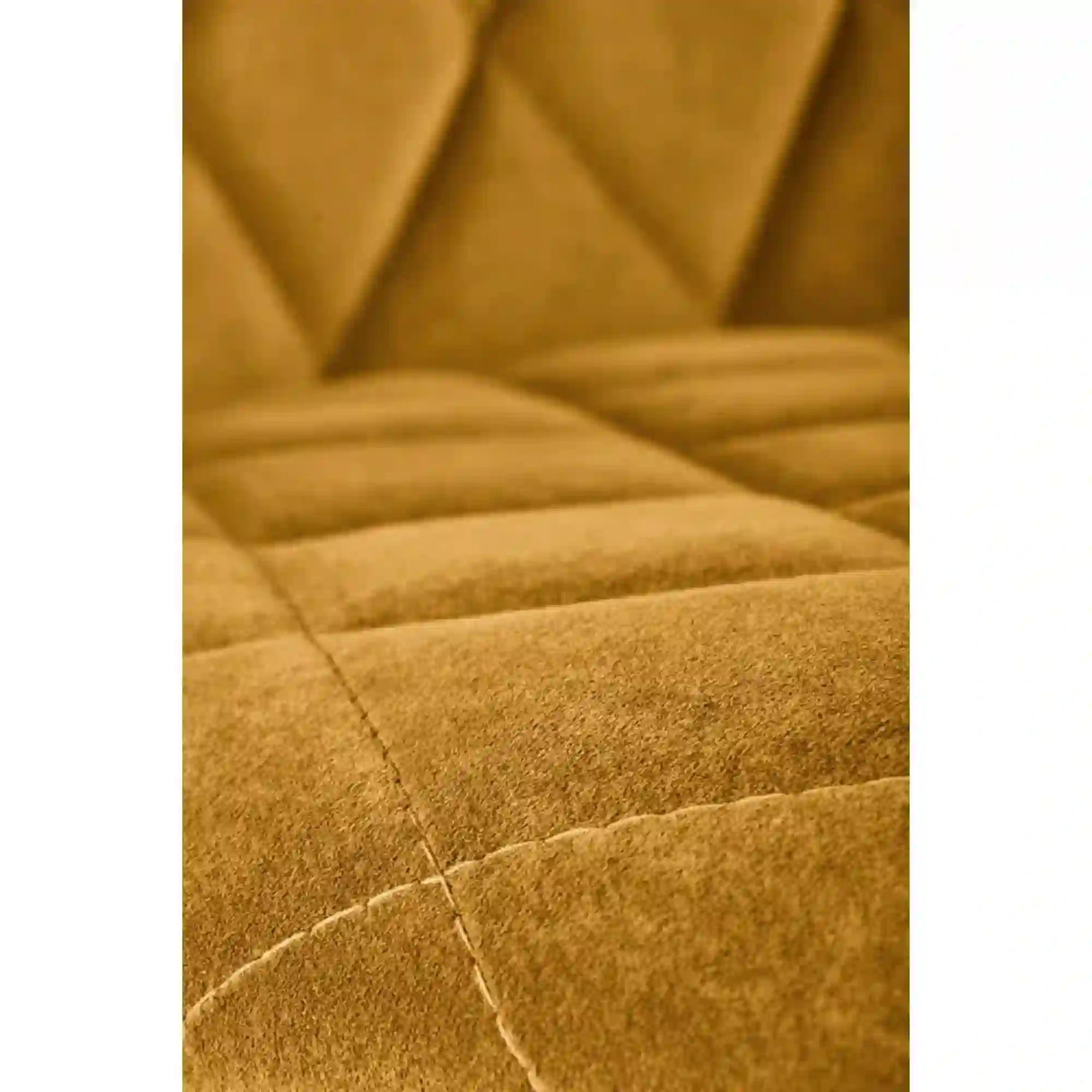 Scaun K450, galben mustar/negru, stofa catifelata/metal, 44x58x85 cm
