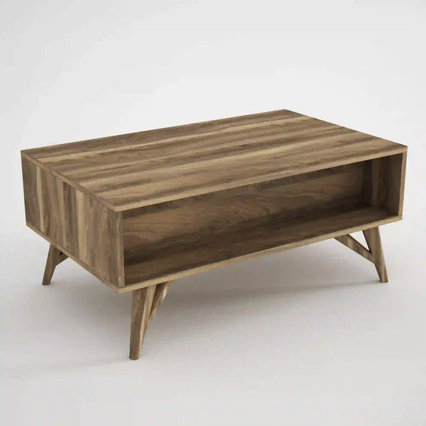 Masuta cafea Yakamoz, nuc, PAL melaminat, 90x60x43 cm