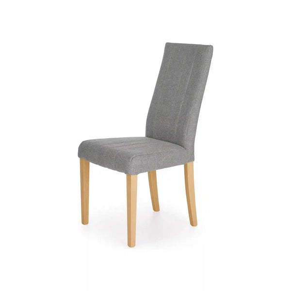 Scaun DIEGO, gri/stejar miere, stofa clasica/lemn de fag, 47x59x99 cm