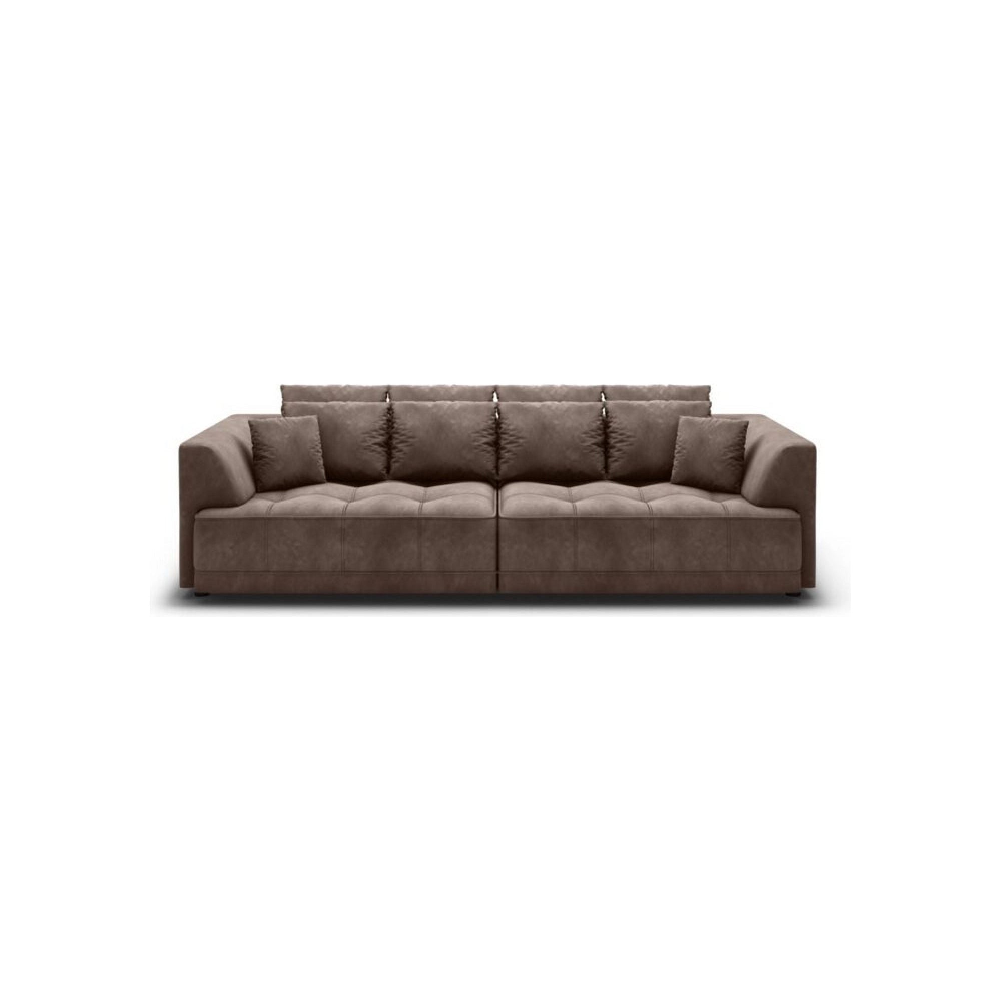 Canapea TIGA, stofa catifelata albastru - Salvador 11, Gama Premium, cu reglaj electric, 302x136x88/72 cm