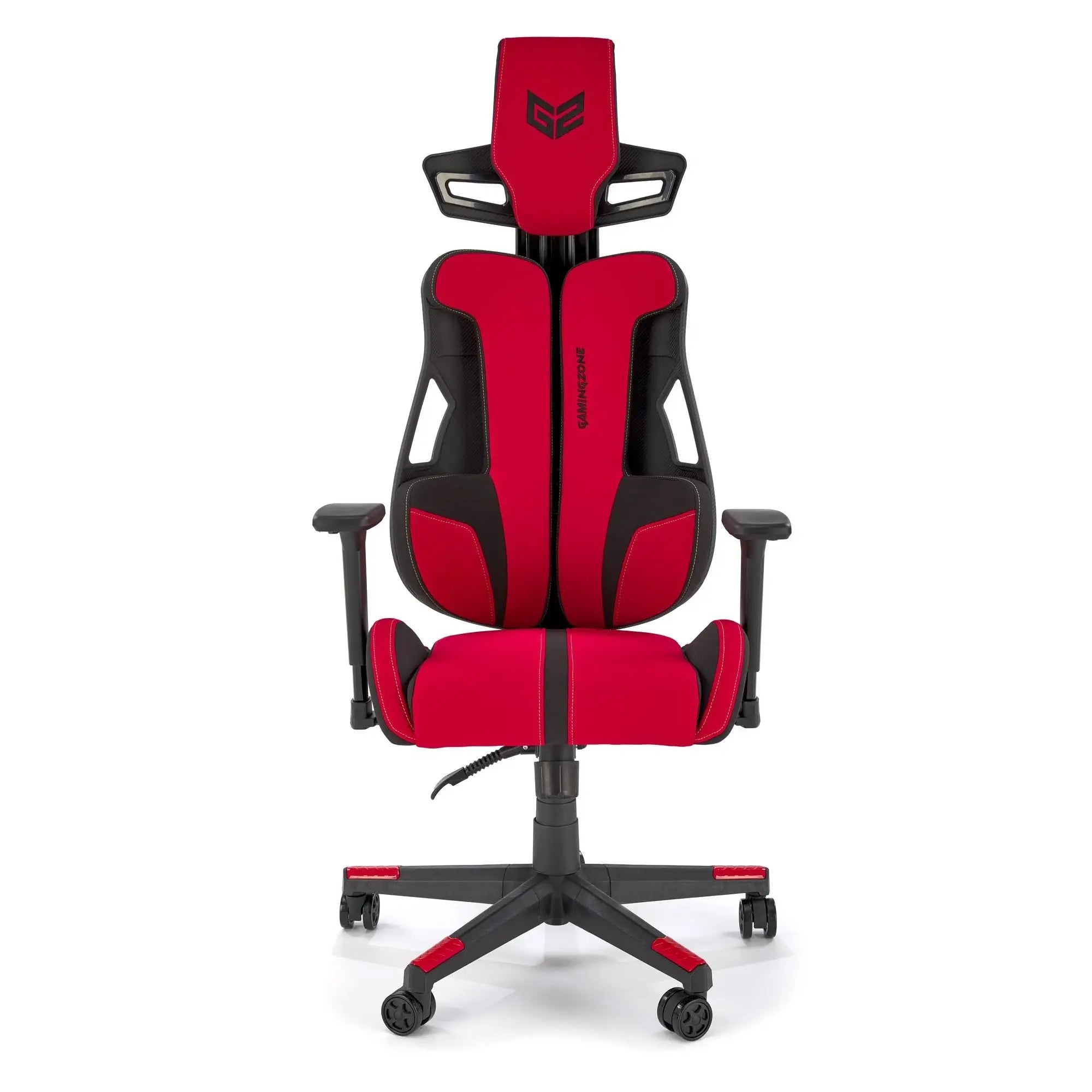 Scaun gaming NITRO 2, rosu/negru, material textil, 66x68x130/137 cm