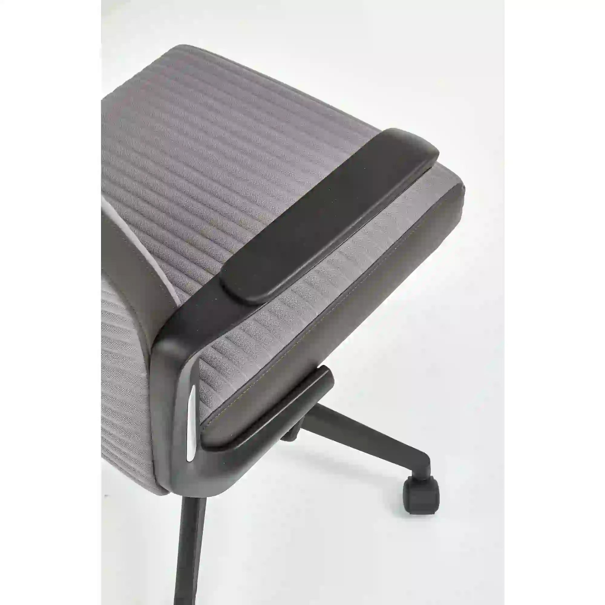 Scaun de birou AREZZO, gri inchis/negru, stofa, 66x65x119/129 cm