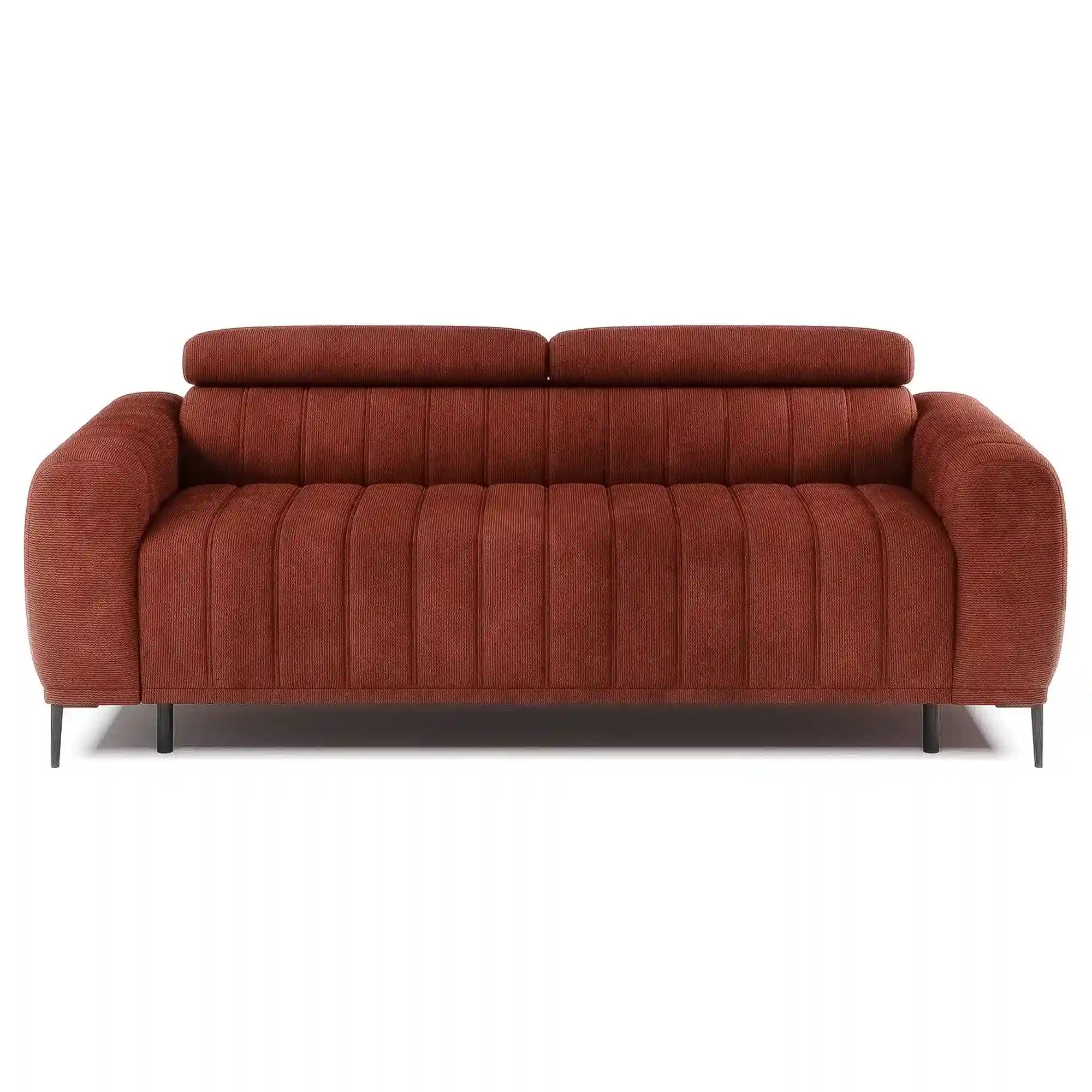 Canapea extensibila GANDI 140, stofa catifelata turcoaz inchis - Riviera 87, Gama Premium, cu tetiere reglabile, 207x102x95 cm