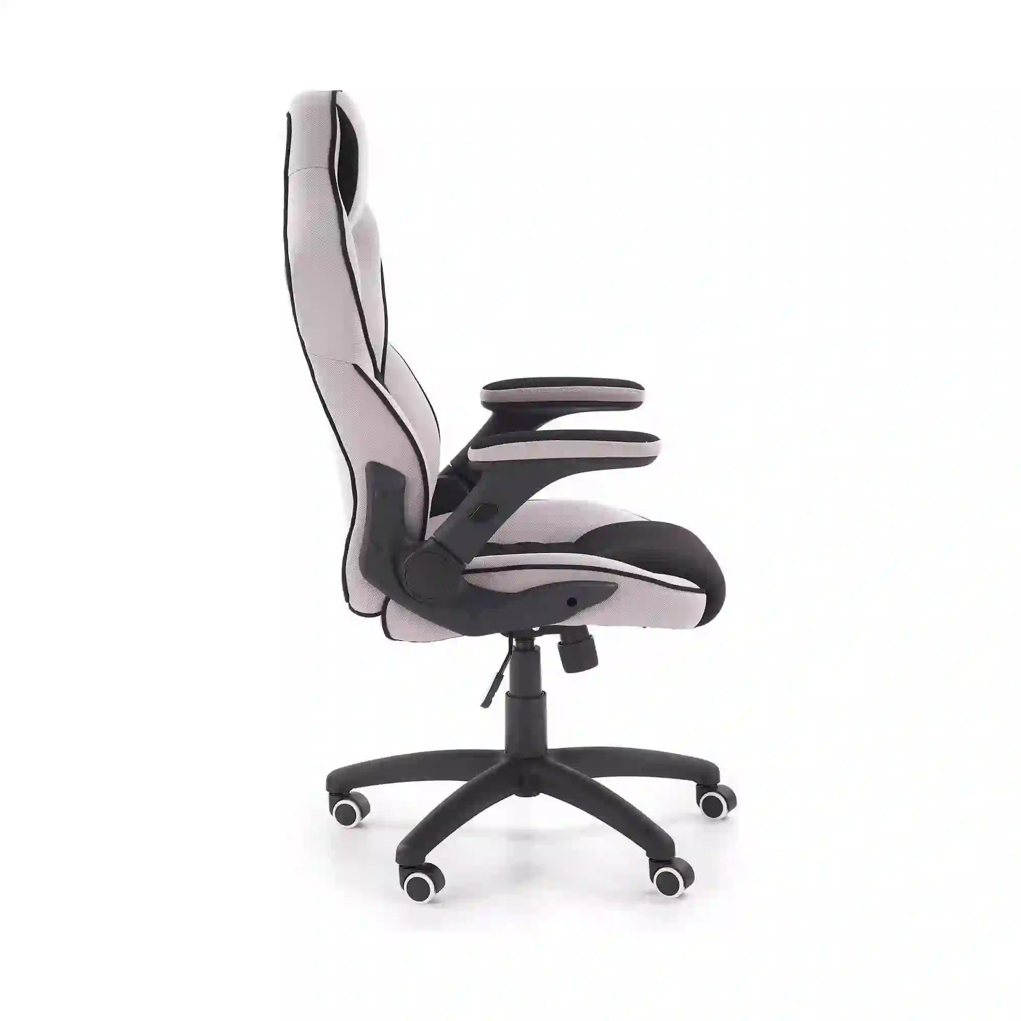 Scaun gaming SONIC, negru/gri, stofa, 69x70x115/124 cm