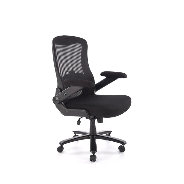 Scaun birou CYBORG, negru, stofa clasica/metal, 80x74x111/117 cm