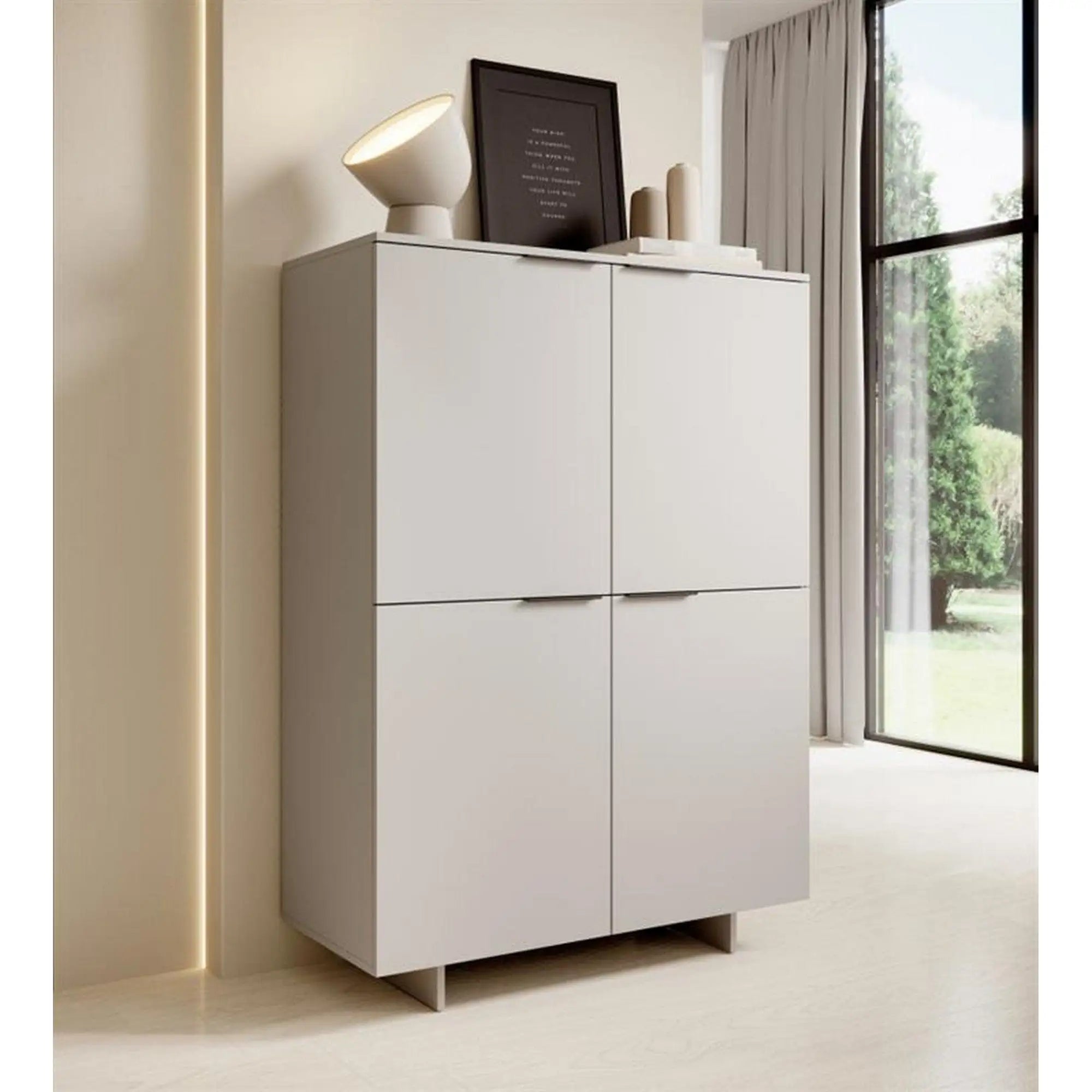 Comoda ALMA, casmir, PAL laminat, 100x42x145 cm