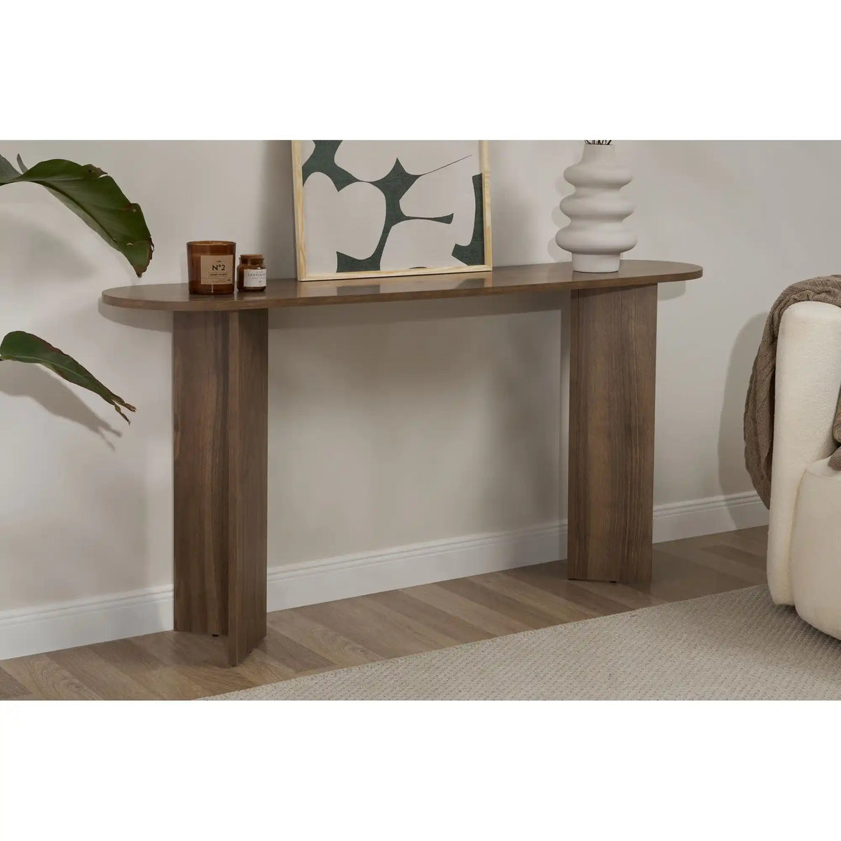 Consola SIRA, nuc inchis, PAL, 150x35x75 cm