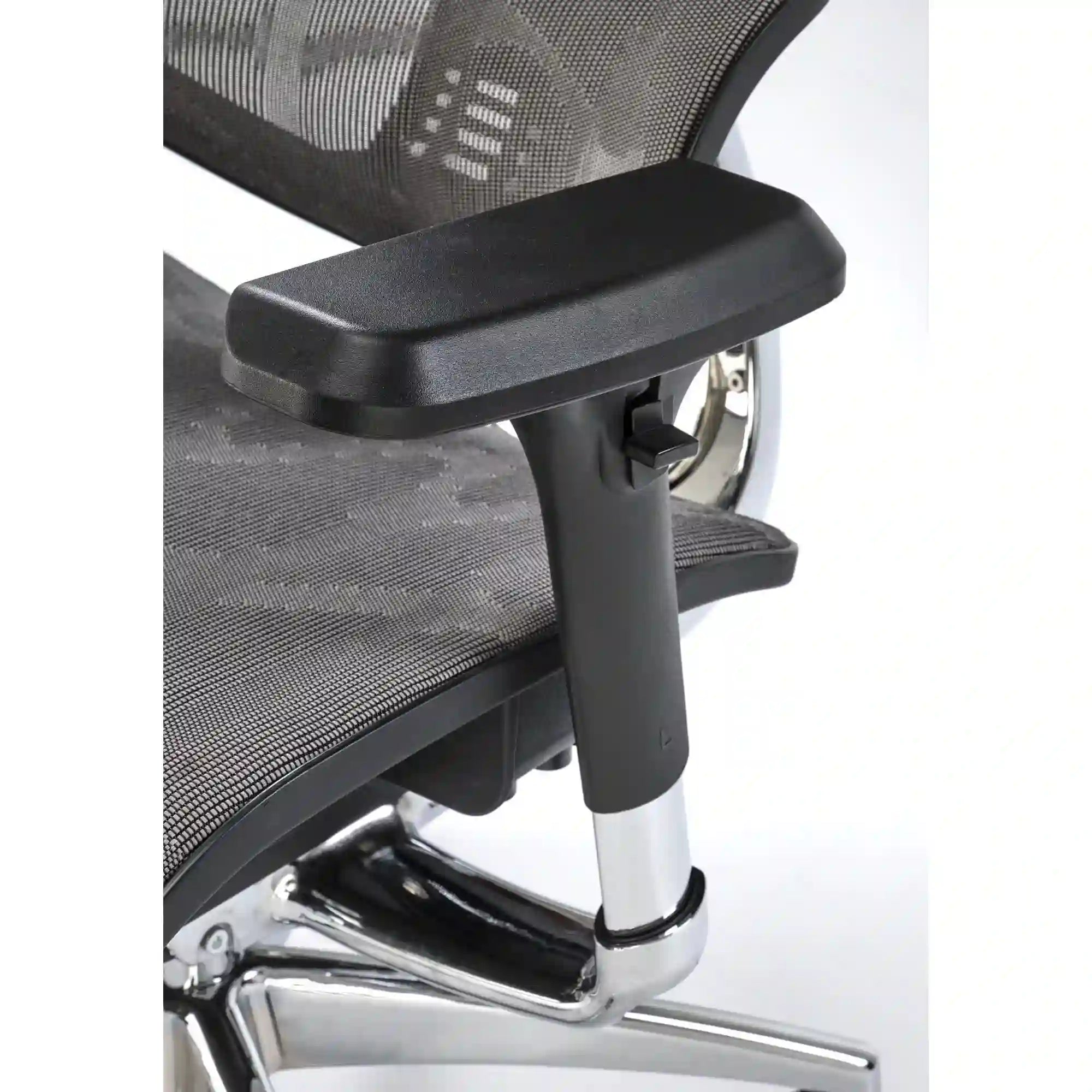 Scaun birou ETHAN, gri, plasa/metal, 72x70x130/139 cm