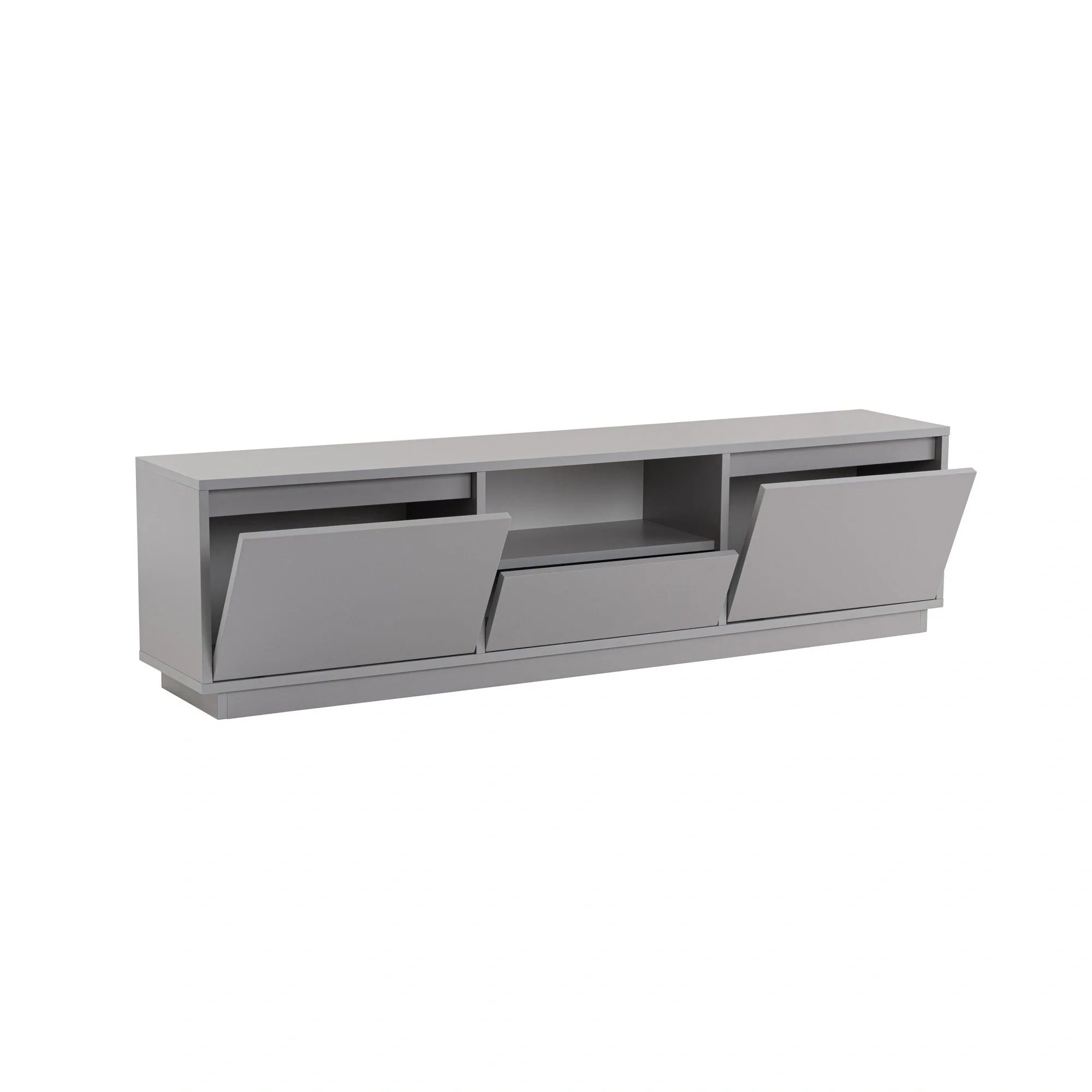 Comoda TV VANGUARD, gri, PAL, 160x30x42 cm