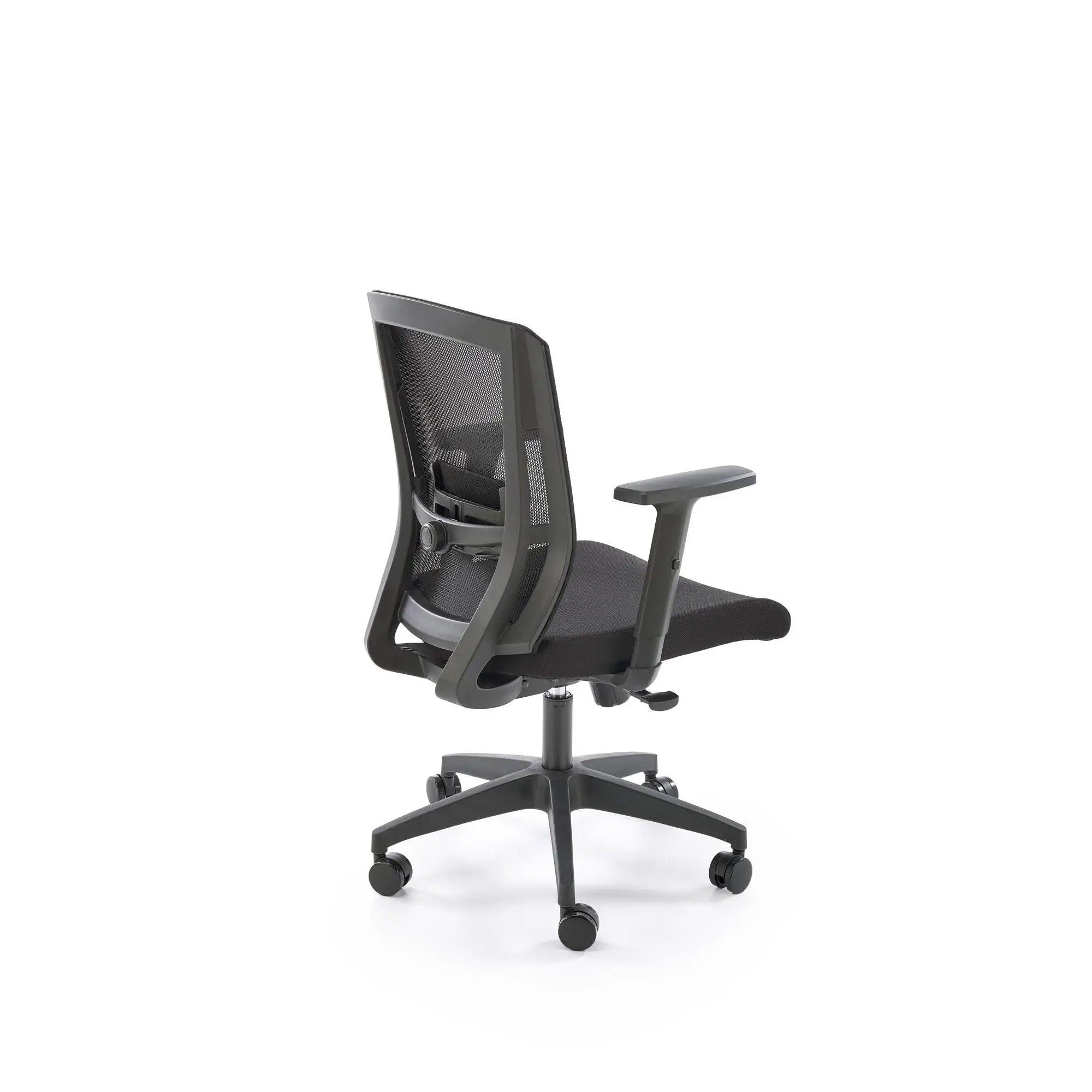 Scaun birou PAREDES, negru, stofa/plasa, 62x60x97/107 cm