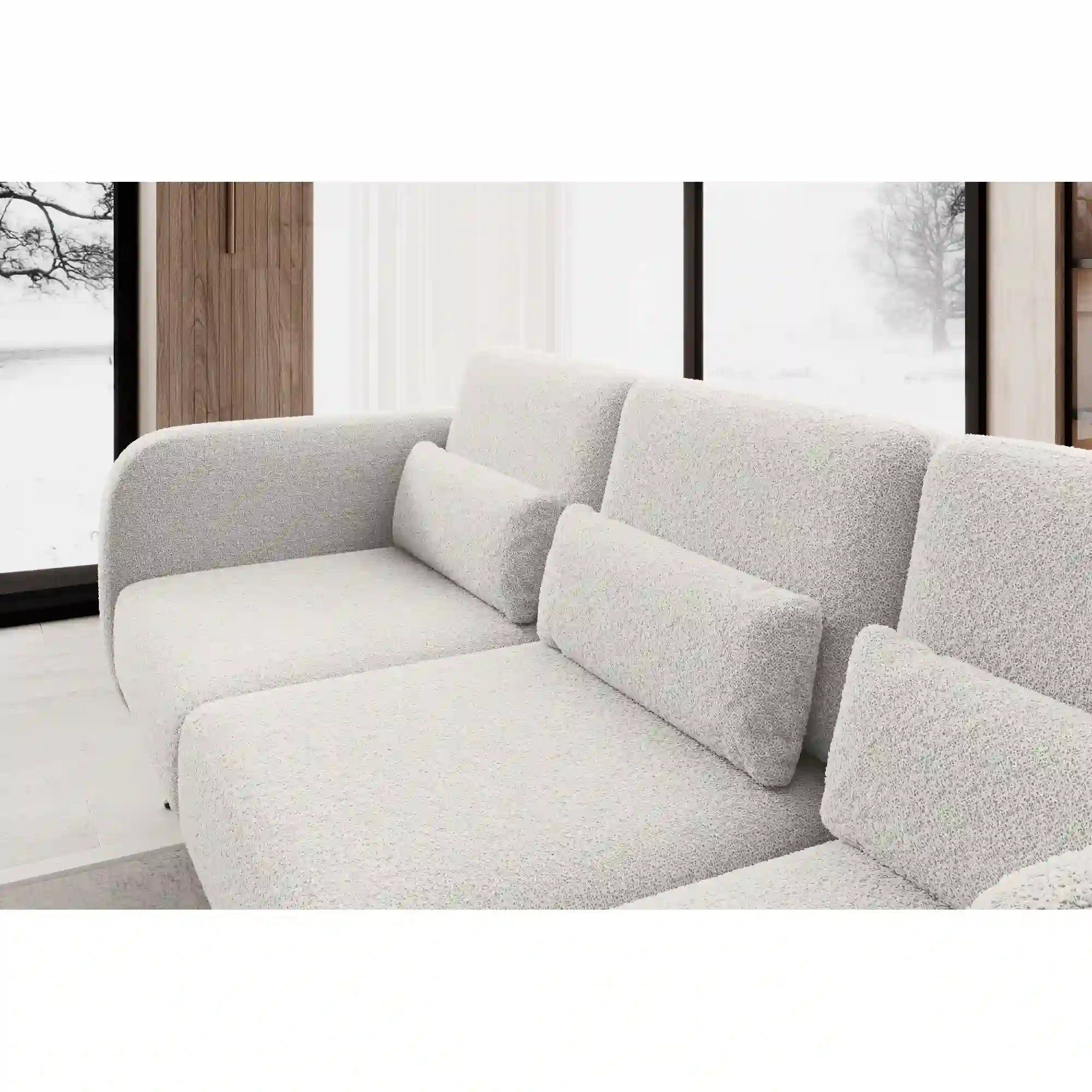 Coltar ILUSIO L, personalizabil materiale Gama Premium, cu tetiere reglabile si reglaj electric, 248x205x104 cm