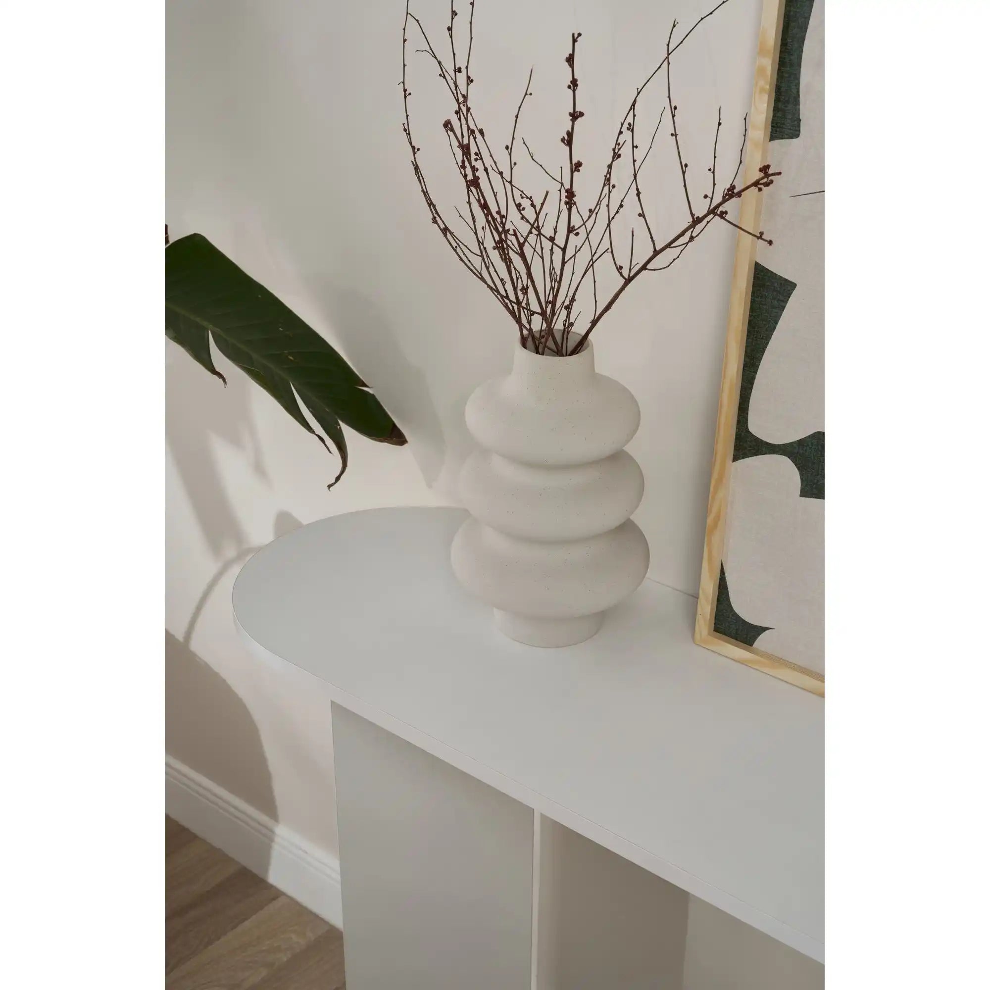 Consola SIRA, alb, PAL, 150x35x75 cm